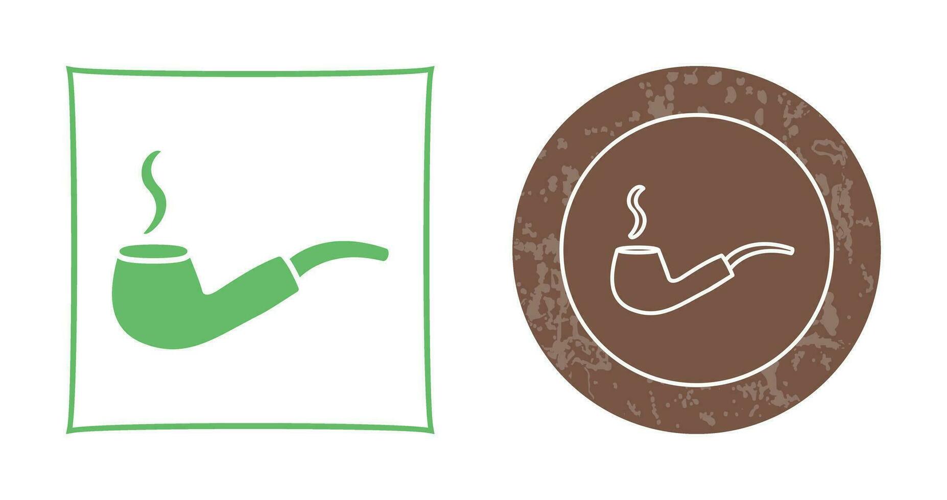 Unique Lit Smoking Pipe Vector Icon