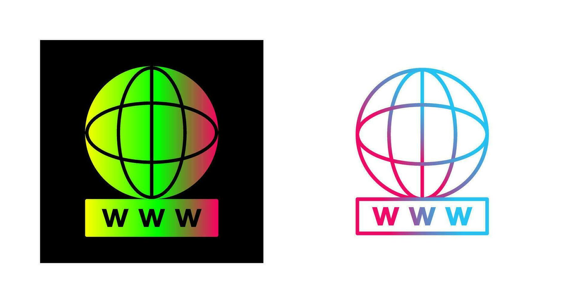 icono de vector de world wide web único