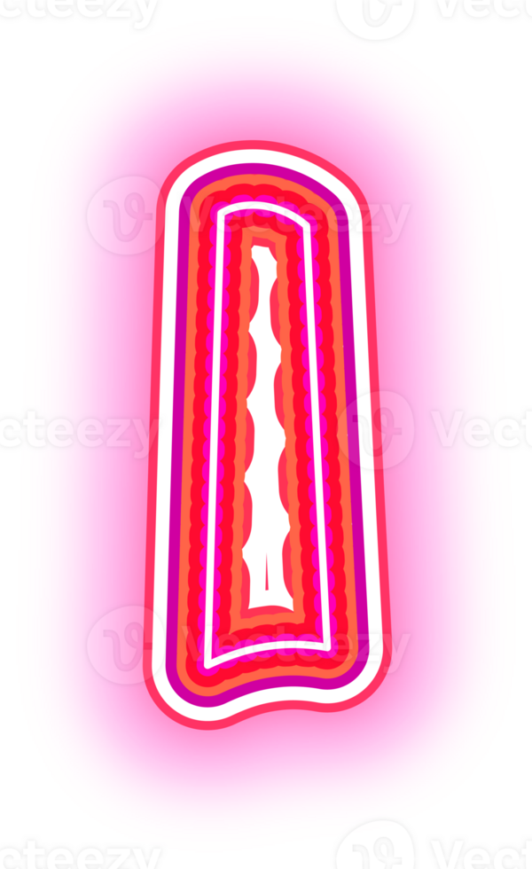 Neon Pink Alphabet Letters png