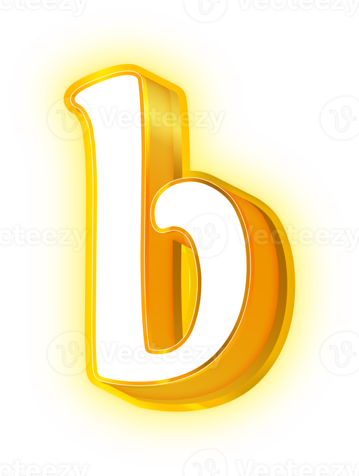 Gold Neon Alphabet Letters and Symbols png