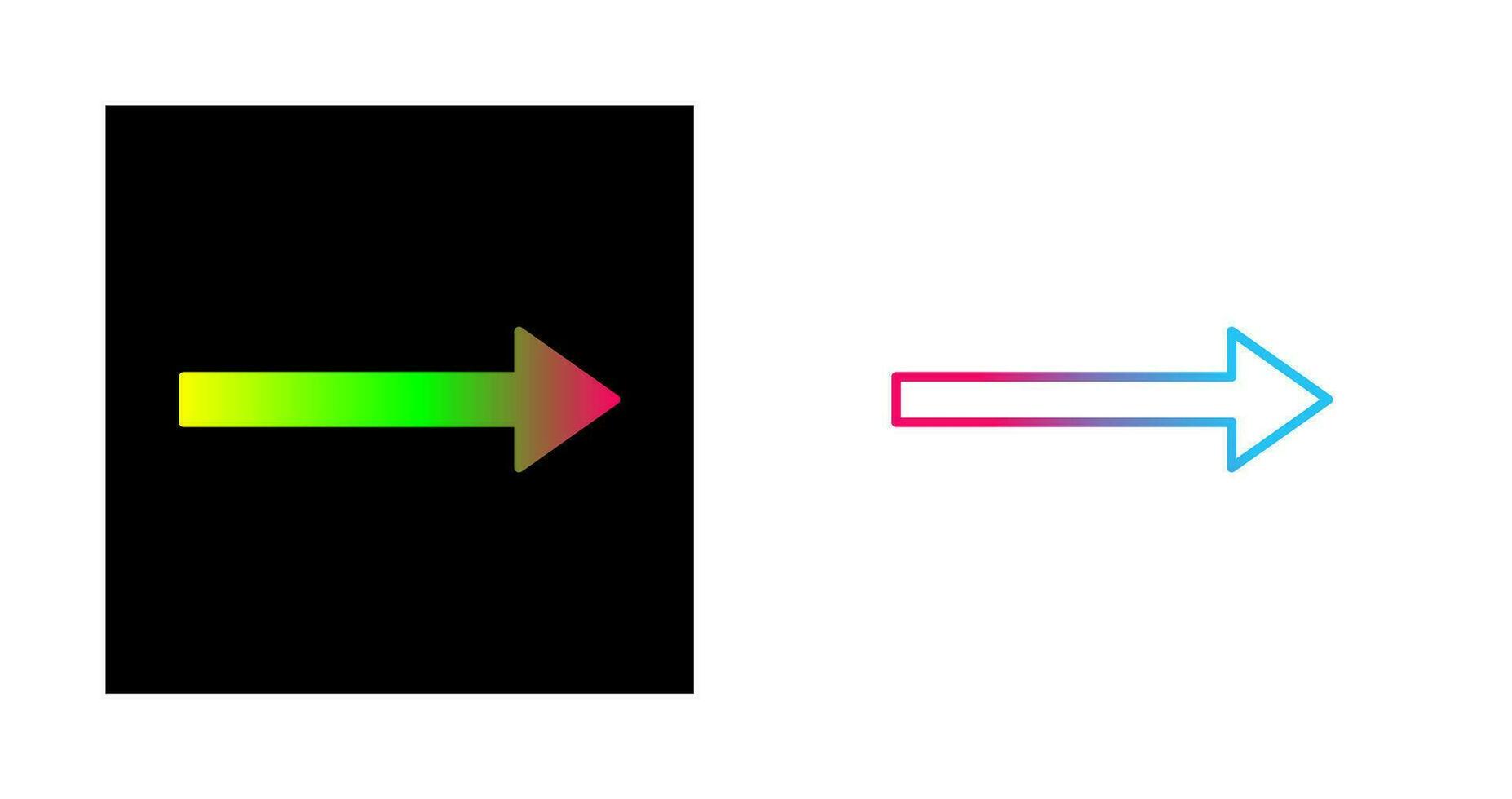 Unique Right Arrow Vector Icon