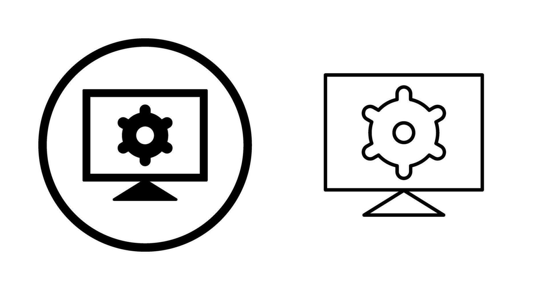 Computer Settings Vector Icon