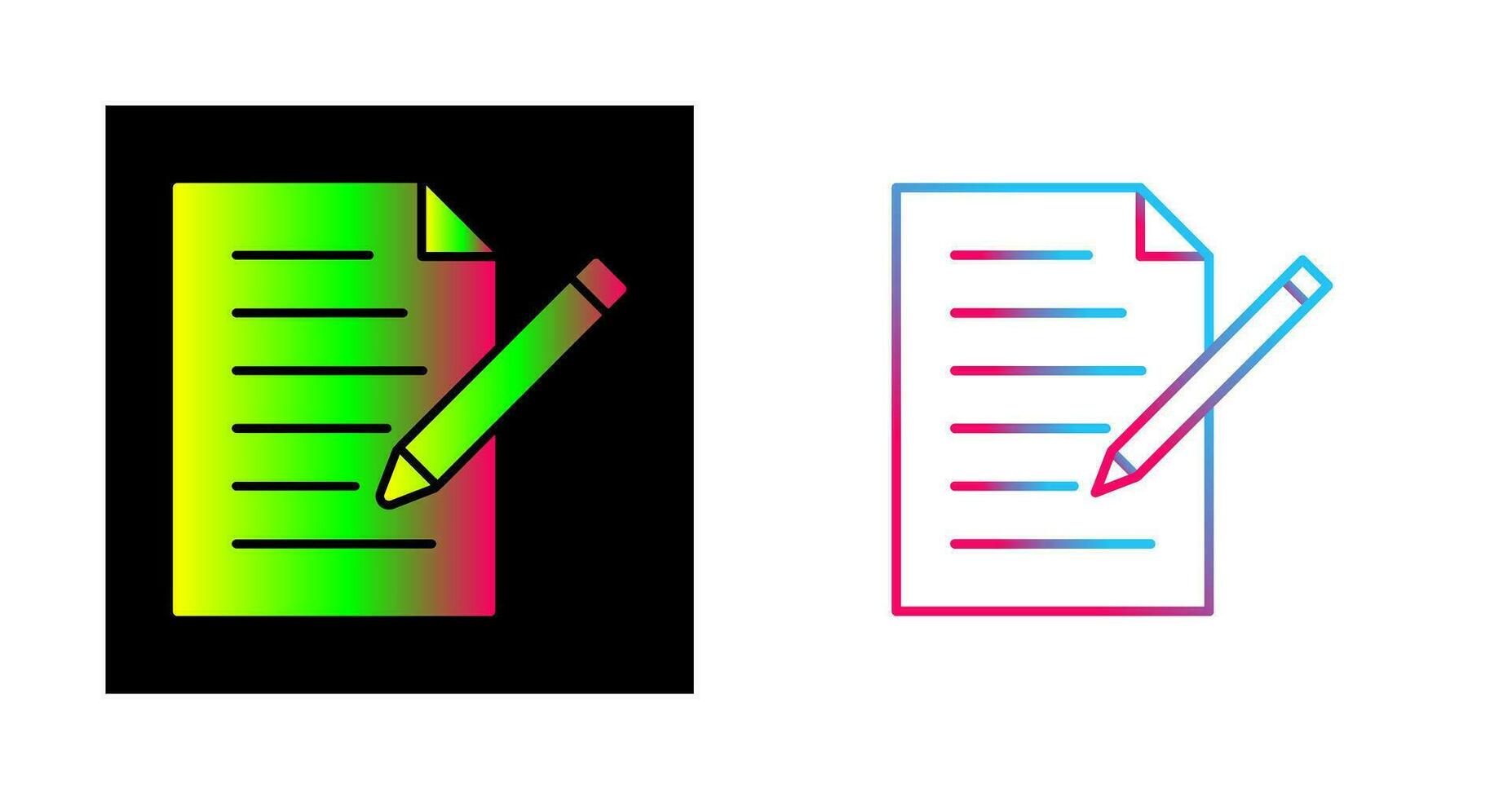 Unique Edit Document Vector Icon