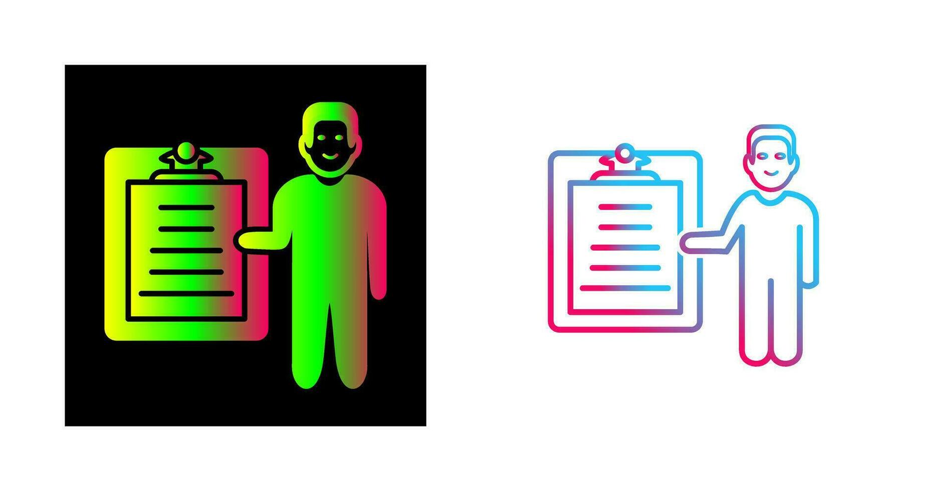 Unique Male Presenter Vector Icon