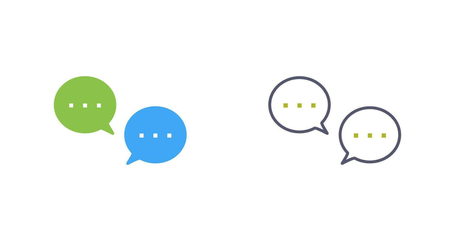 Unique Conversation Bubbles Vector Icon