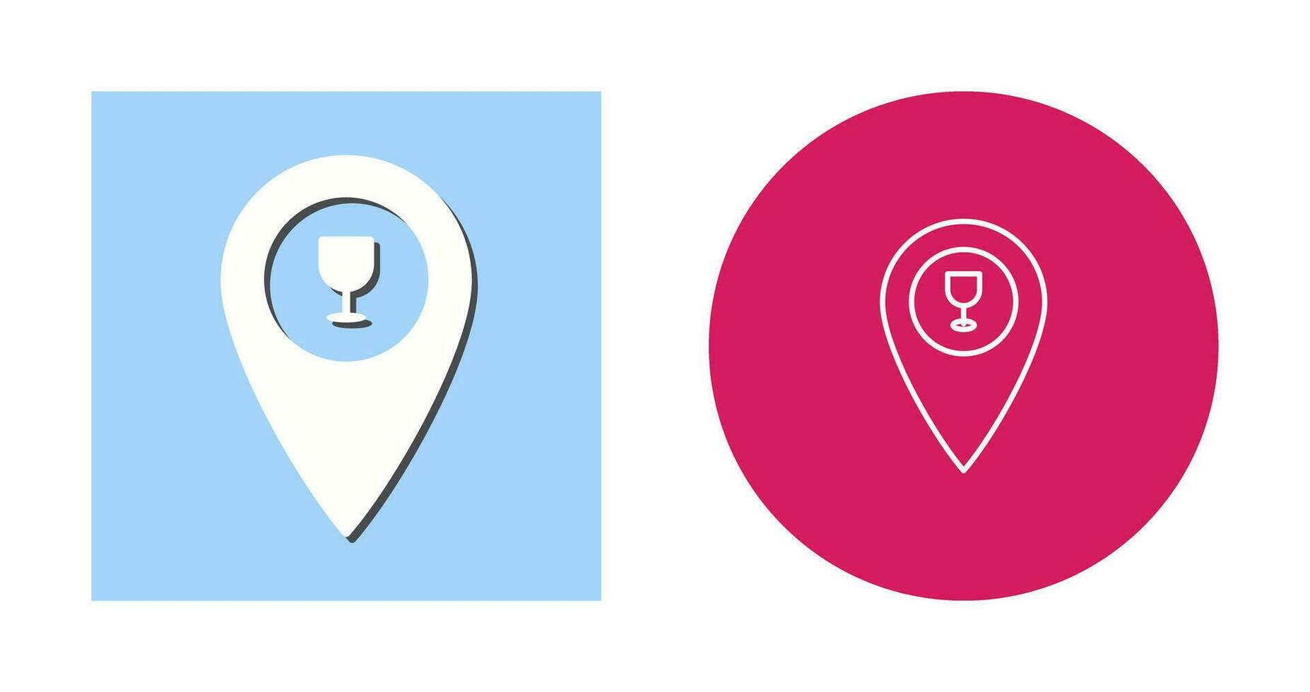 Unique Bar Location Vector Icon