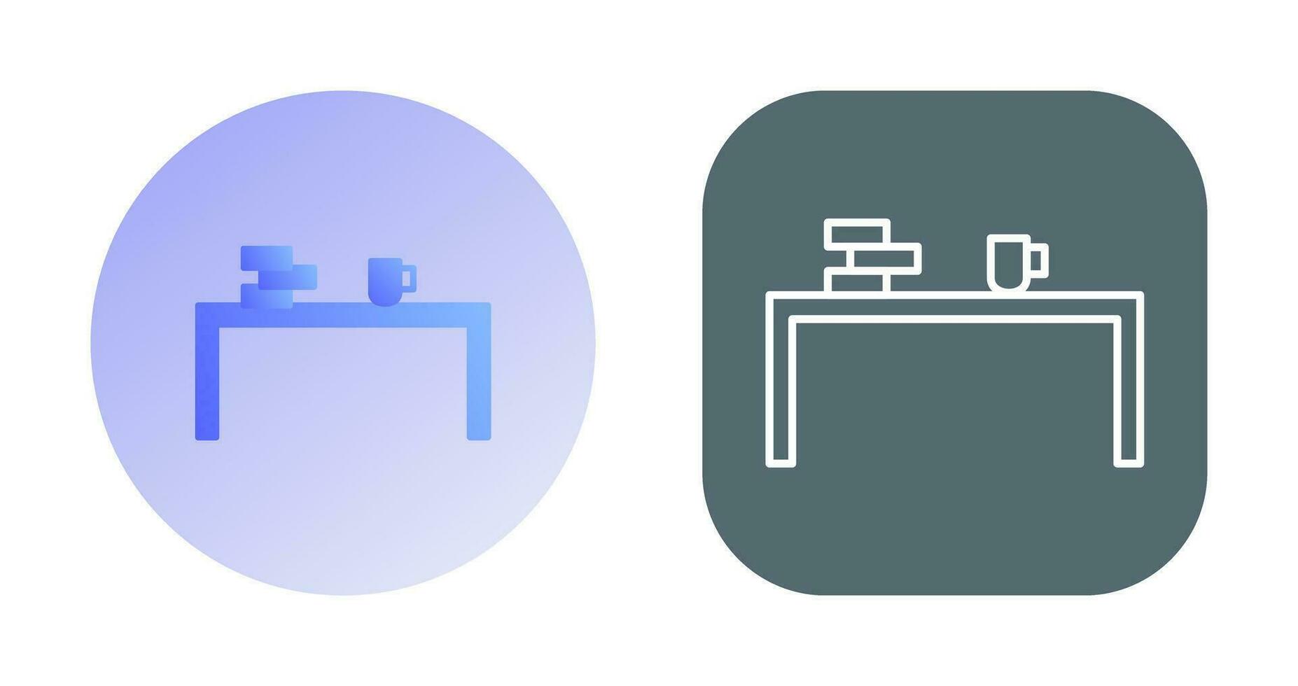 Unique Study Desk Vector Icon