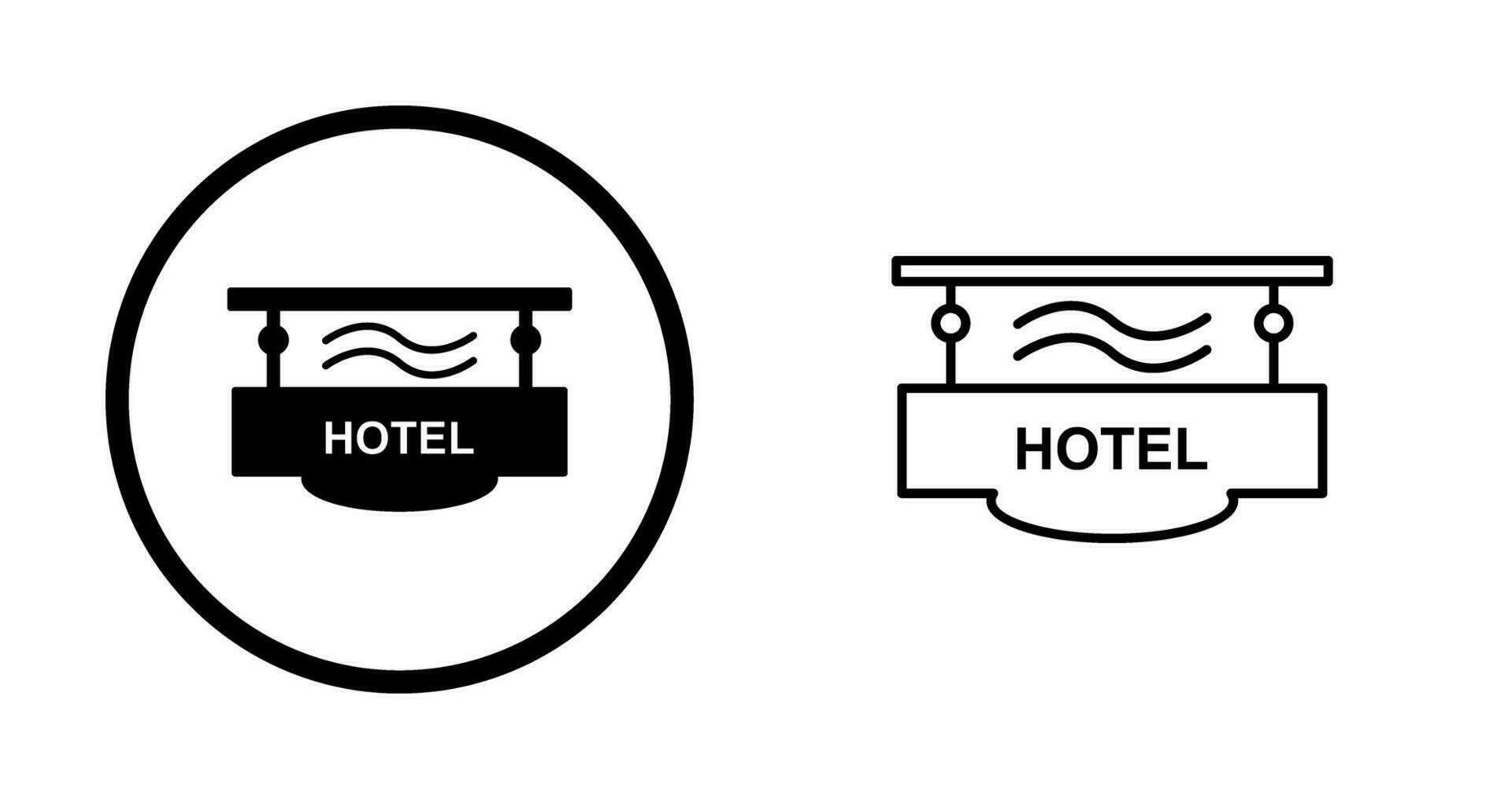 Hotel Sign Vector Icon