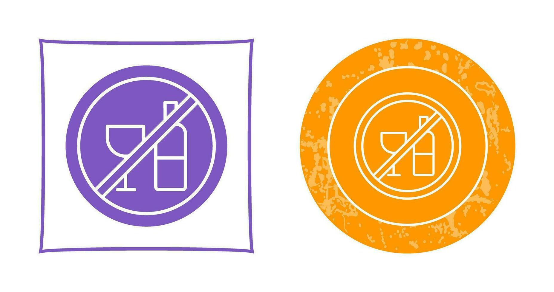 No Drinking Vector Icon