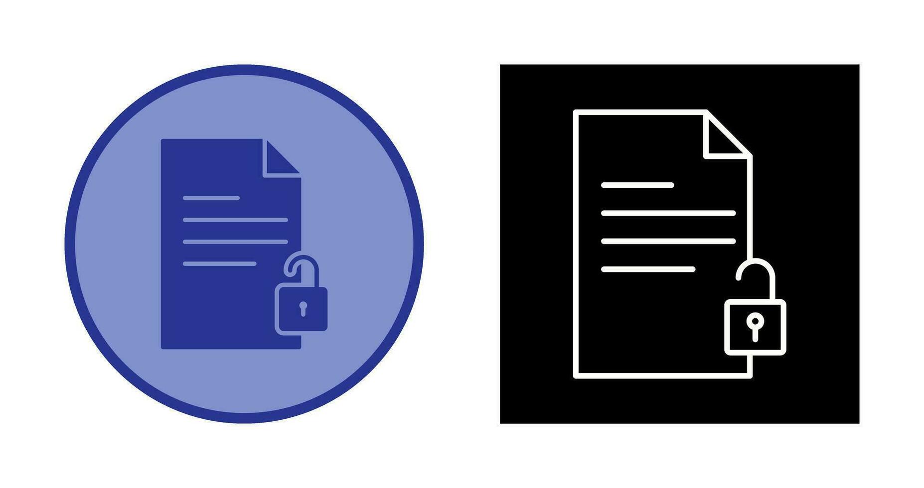 Unlock Documents Vector Icon
