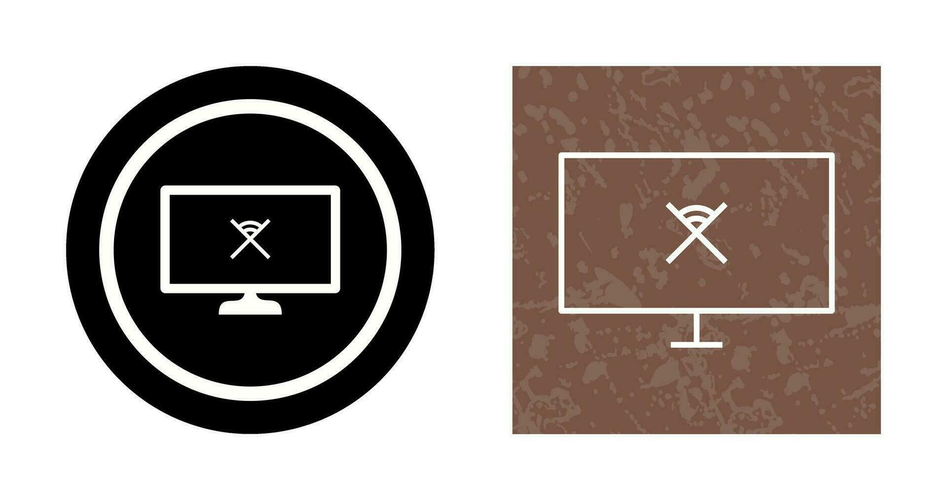Unique Disconnected Network Vector Icon