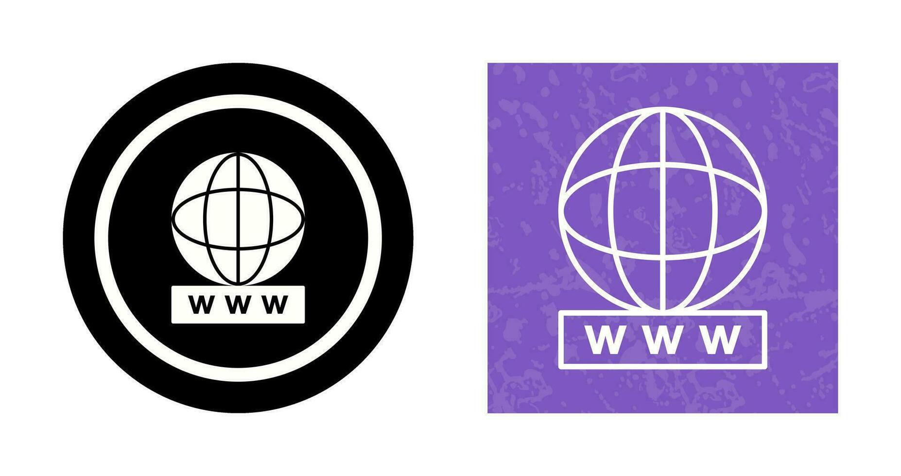 icono de vector de world wide web único