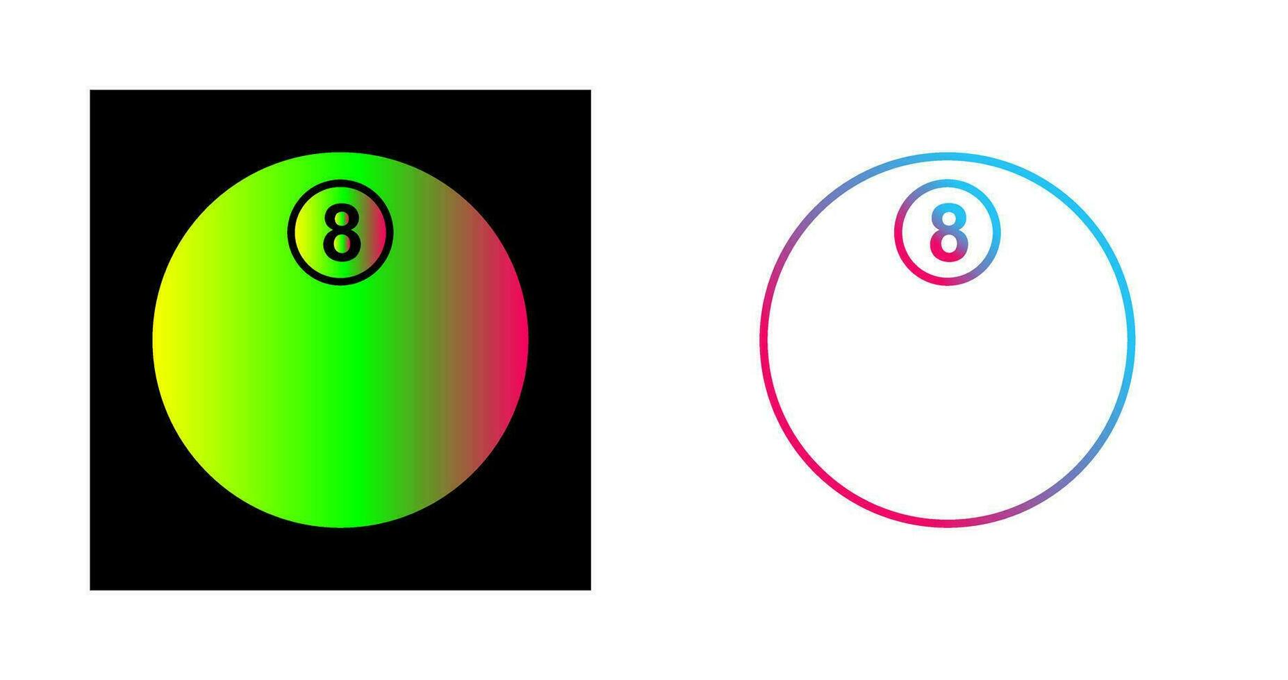 Unique Eight Ball Vector Icon
