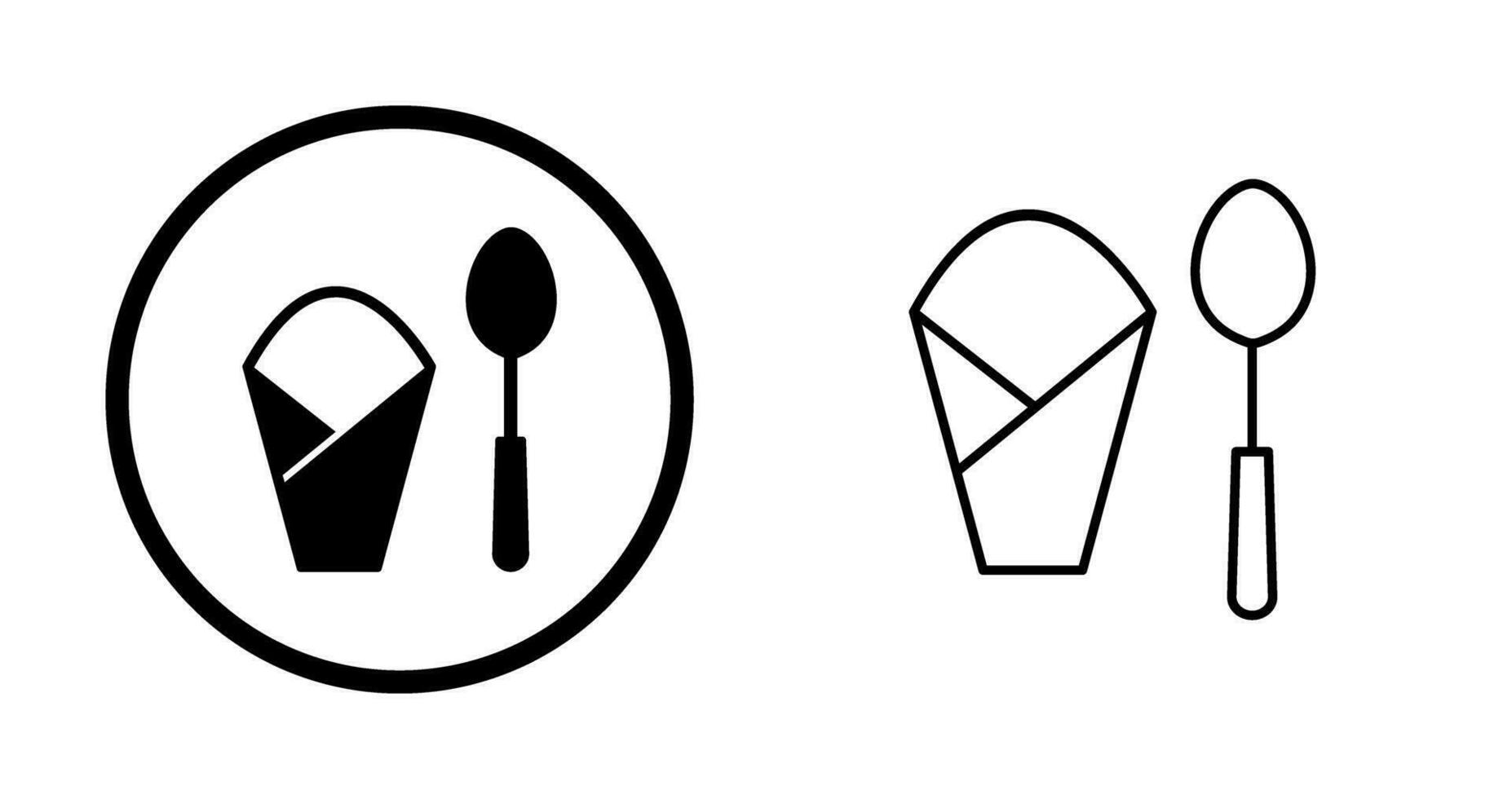 Spoon and Napkin Vector Icon