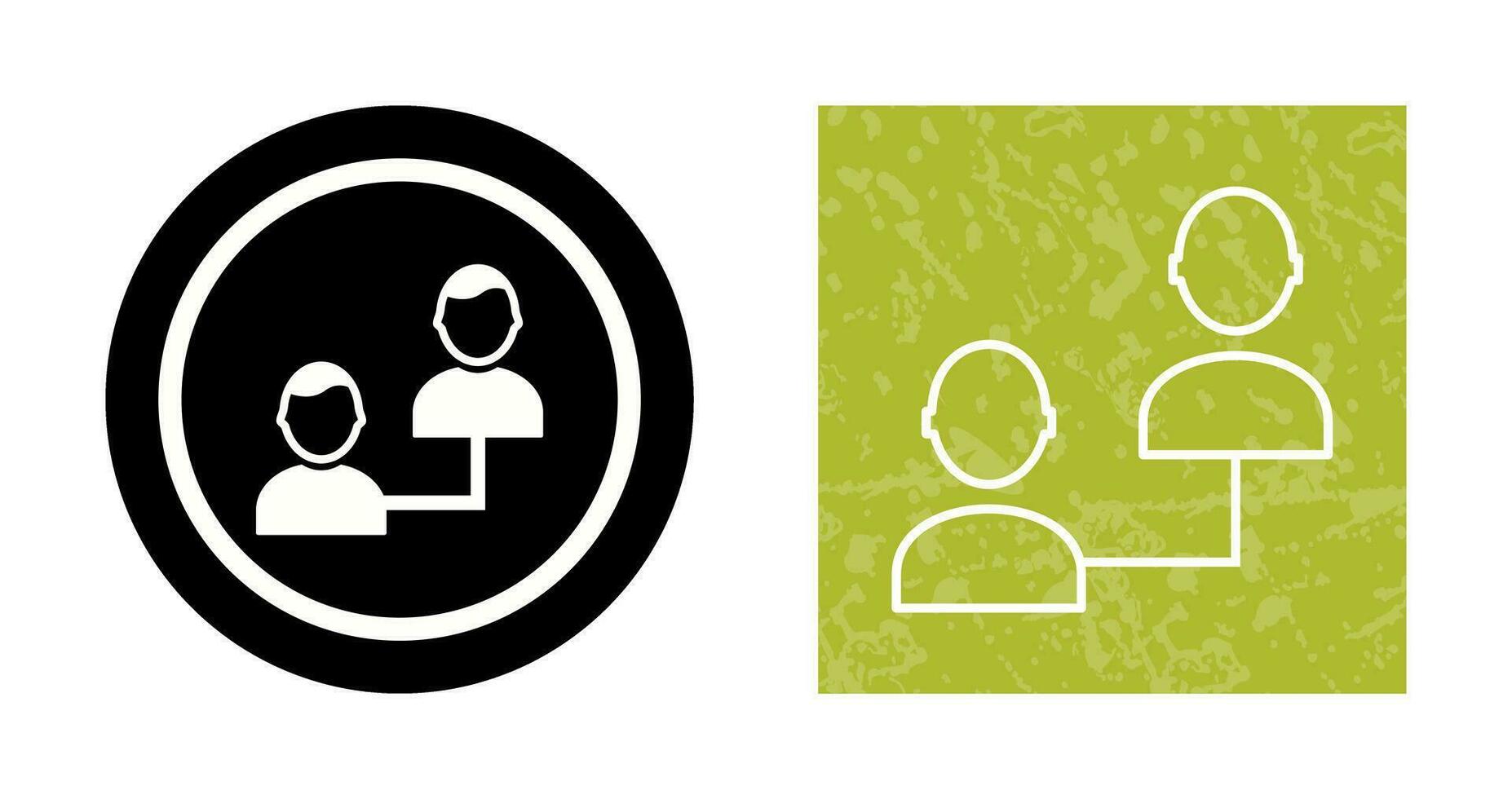 Unique Connected Profiles Vector Icon