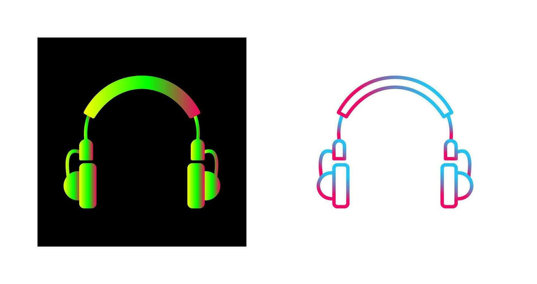 icono de vector de auriculares únicos