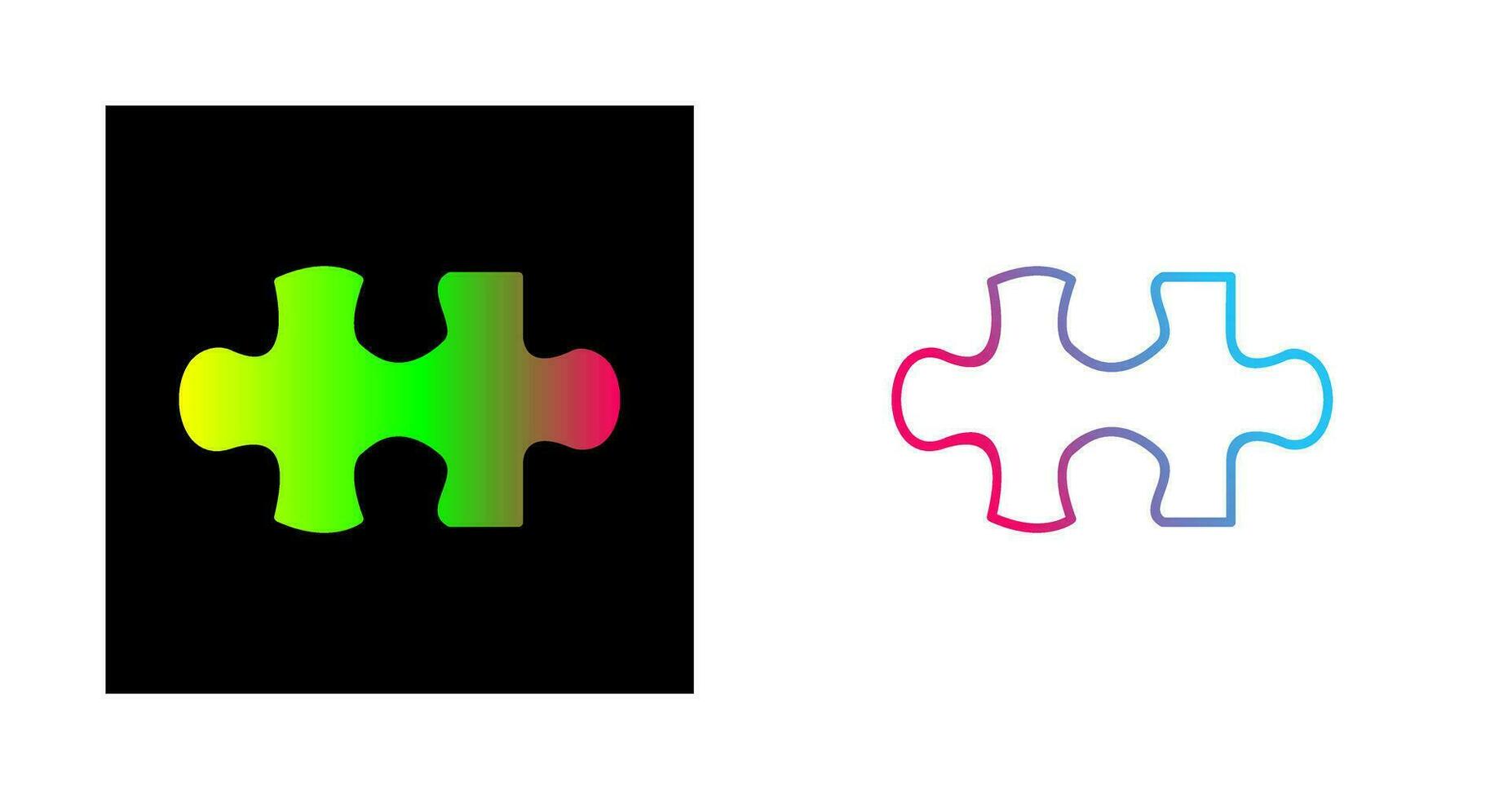 Unique Puzzle Piece Vector Icon