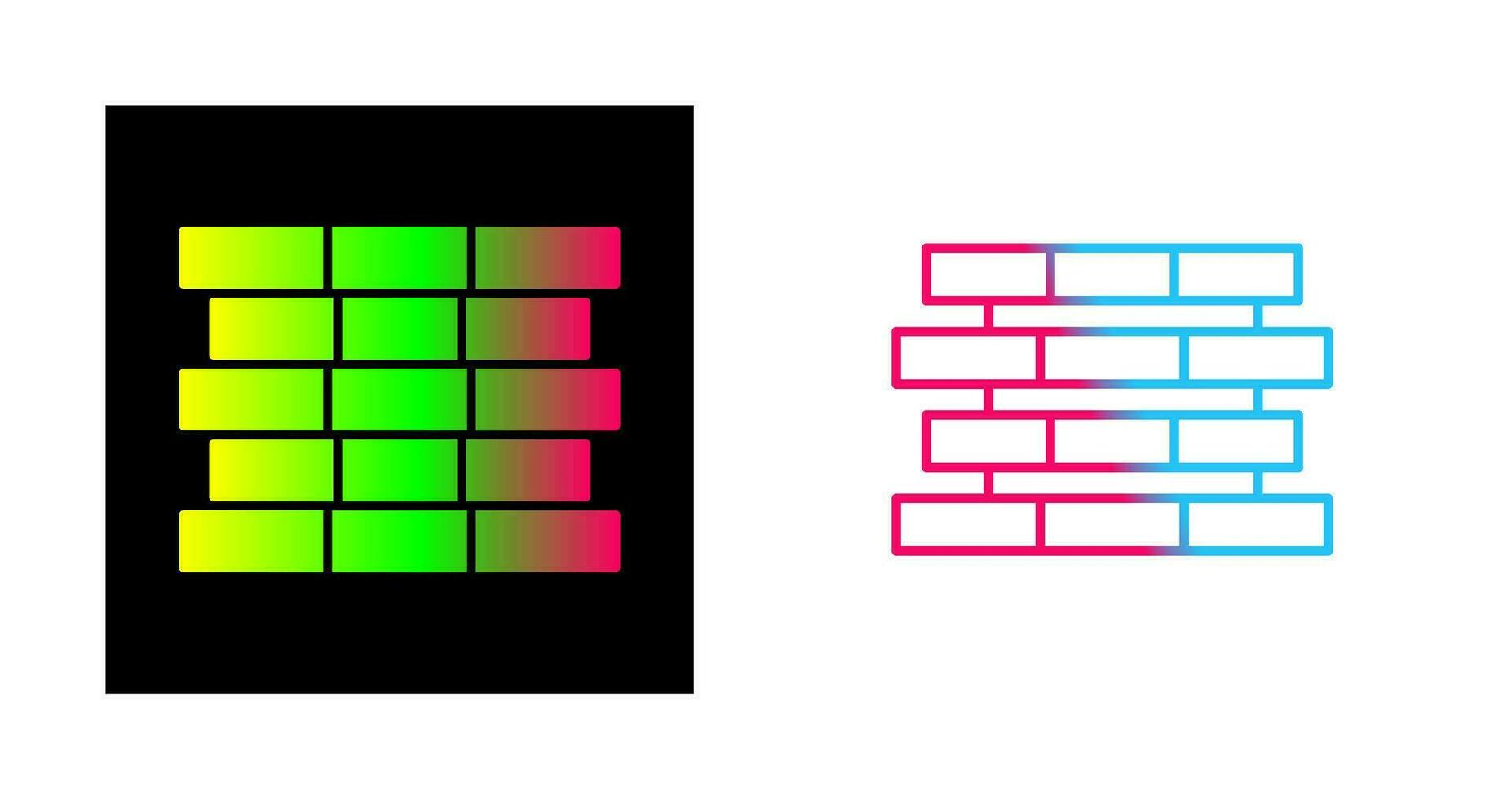 icono de vector de ladrillos únicos