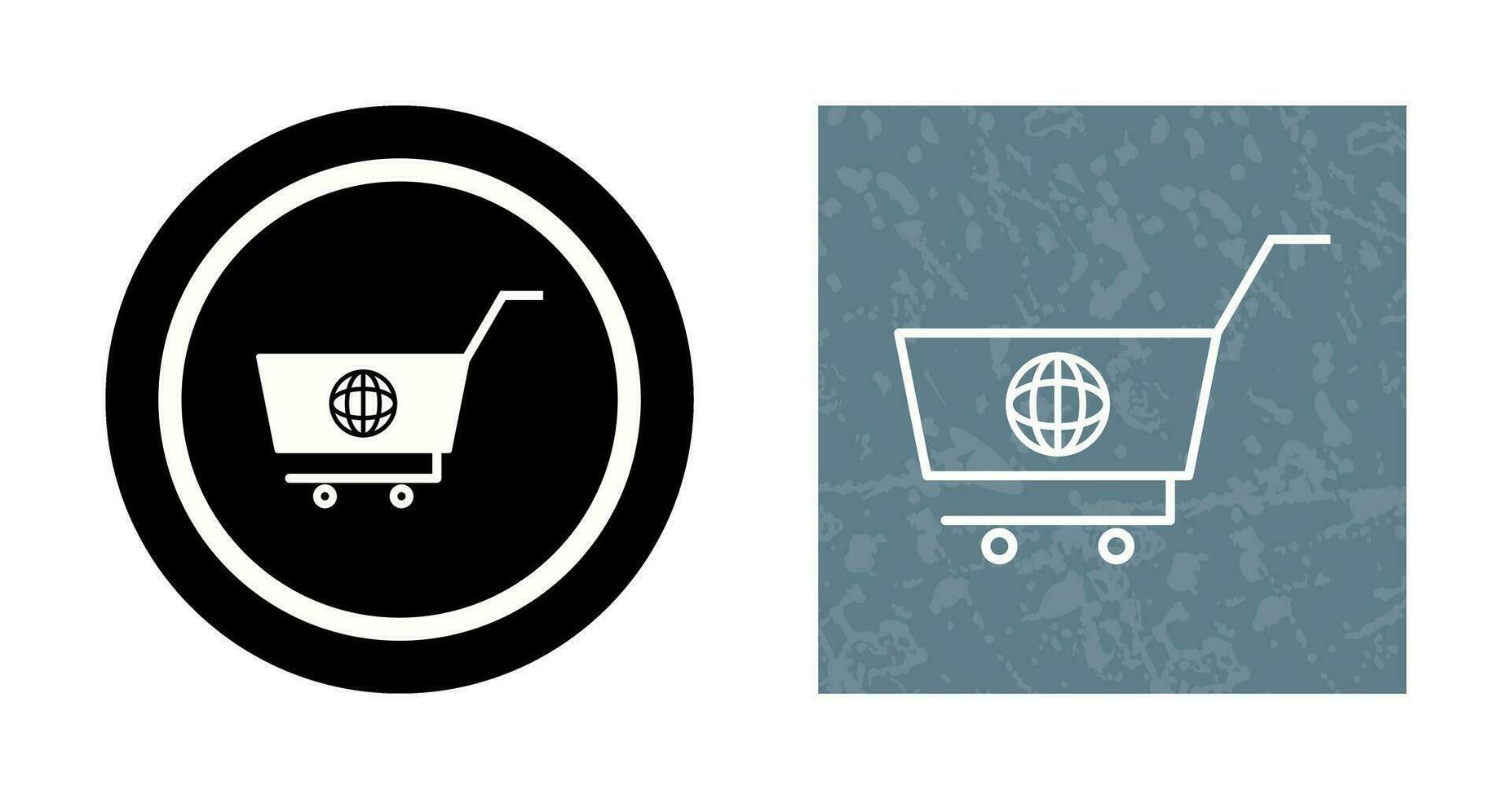 icono de vector de compras global único