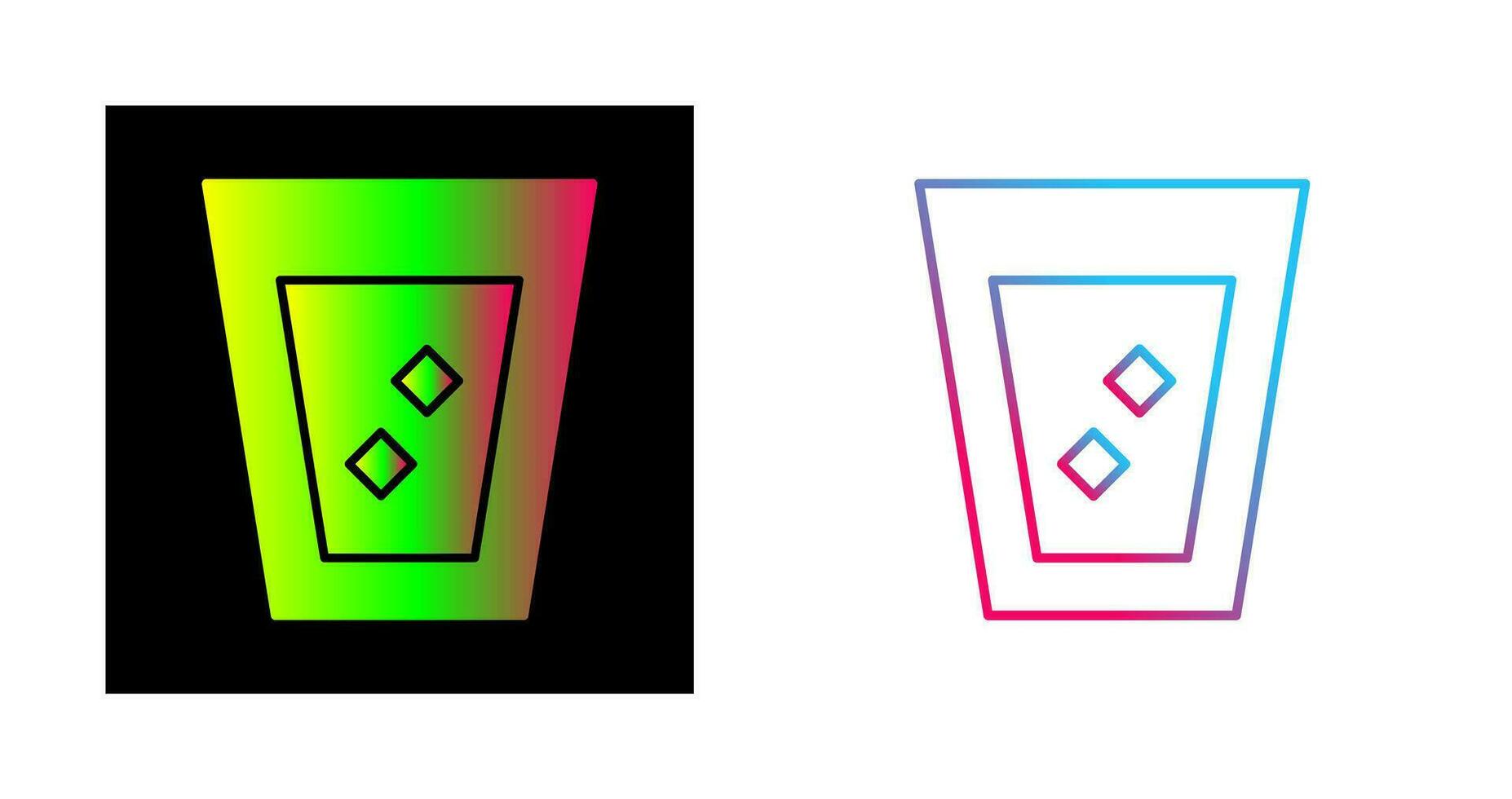 Unique White Russian Drink Vector Icon