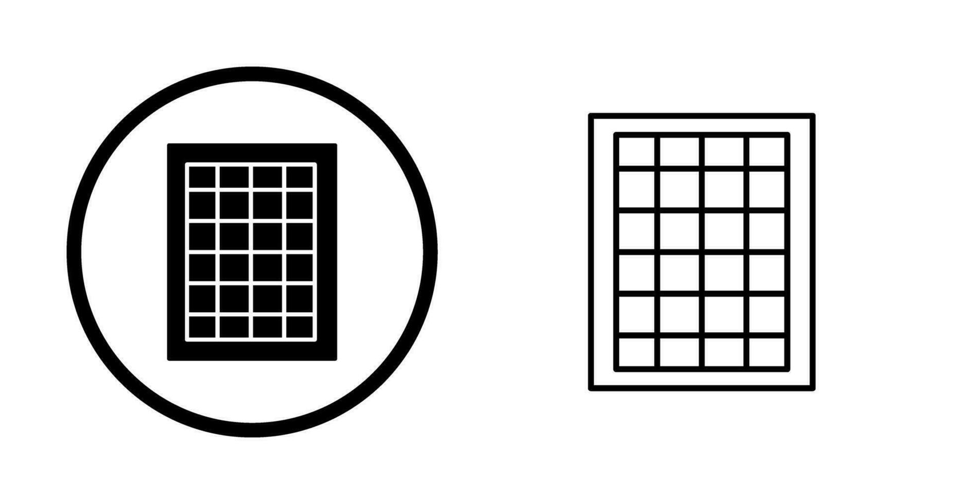 Table of Rates Vector Icon