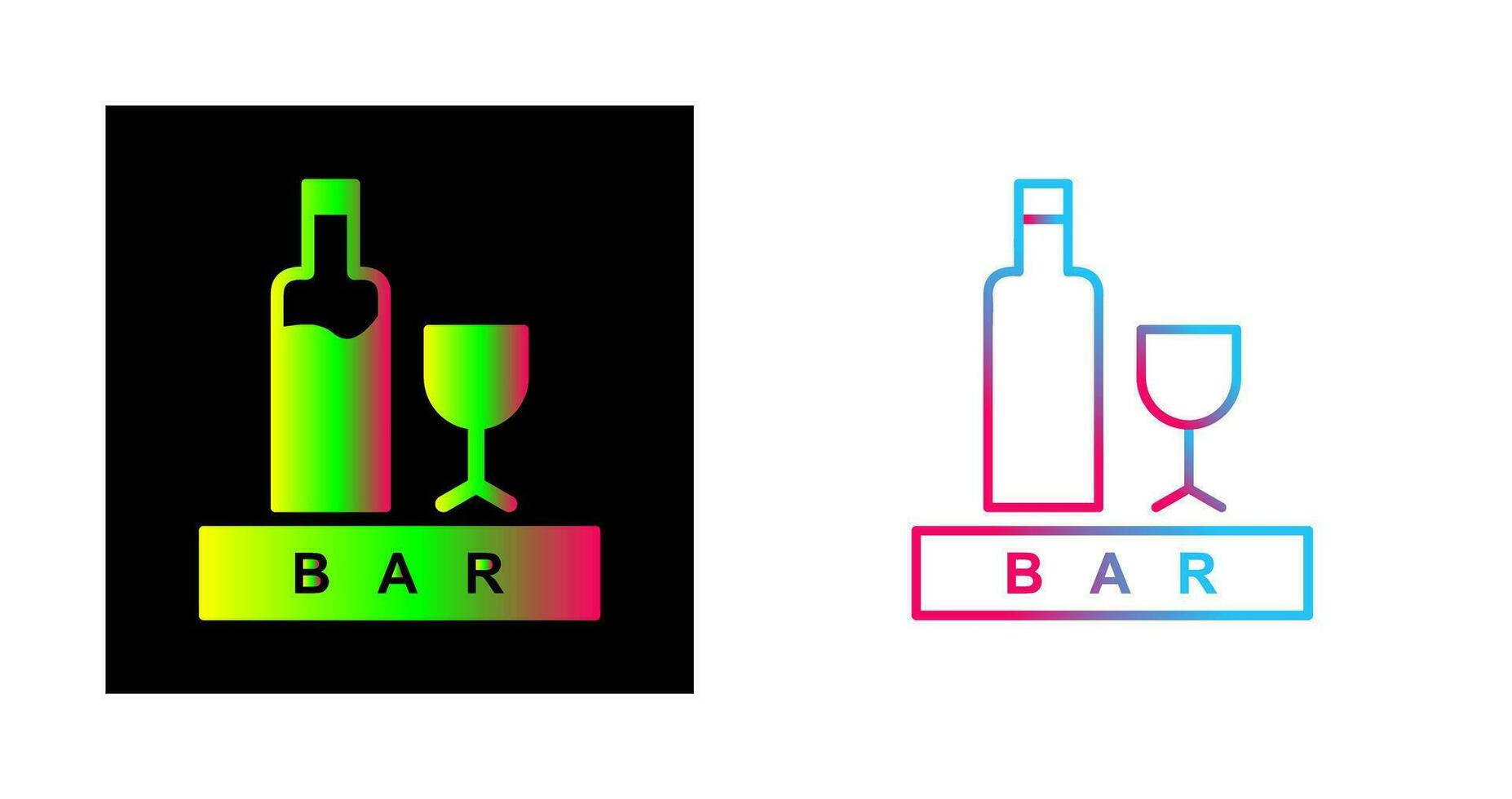 Unique Bar Sign Vector Icon