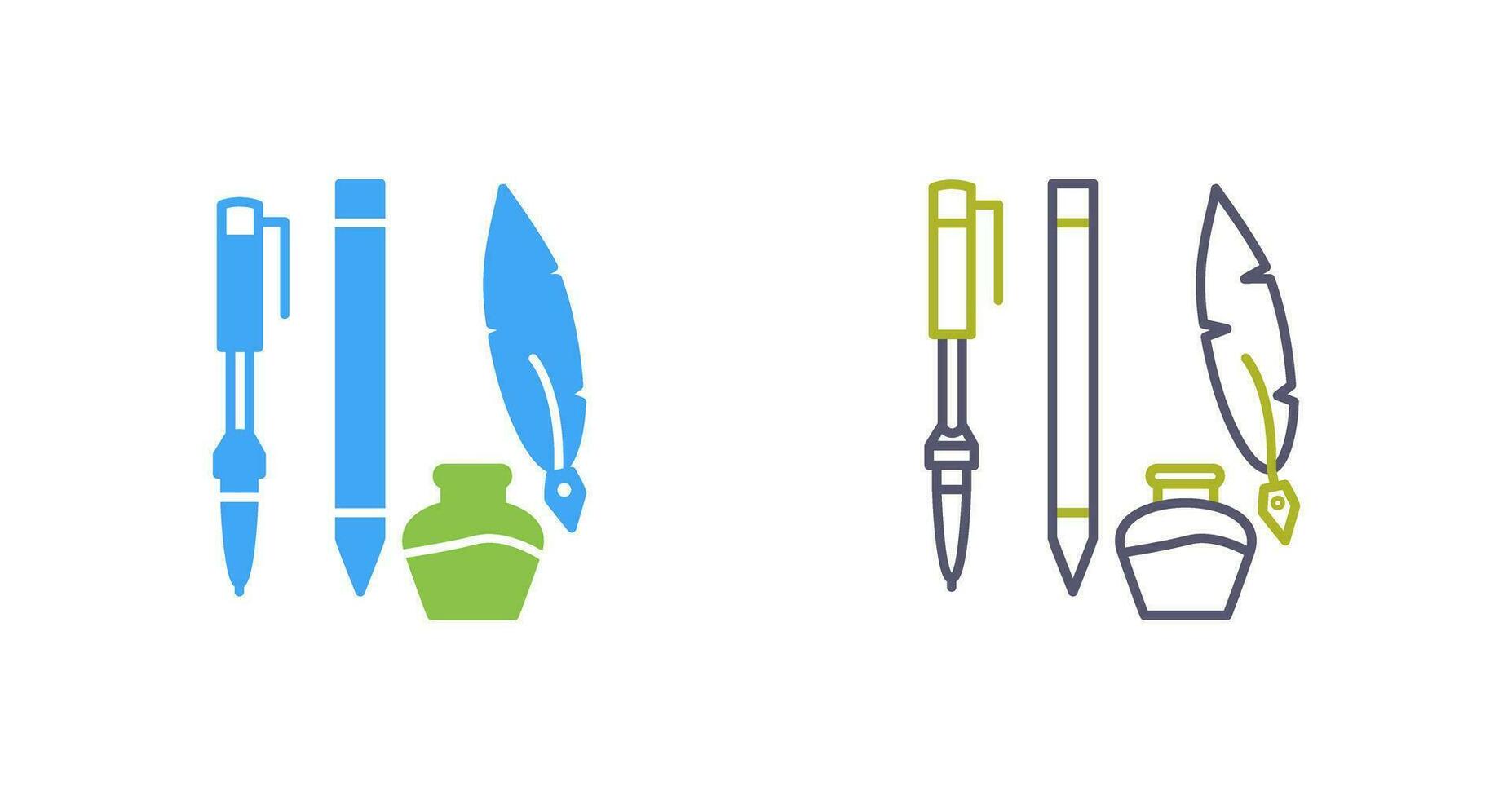 Unique Writing Equipment Vector Icon