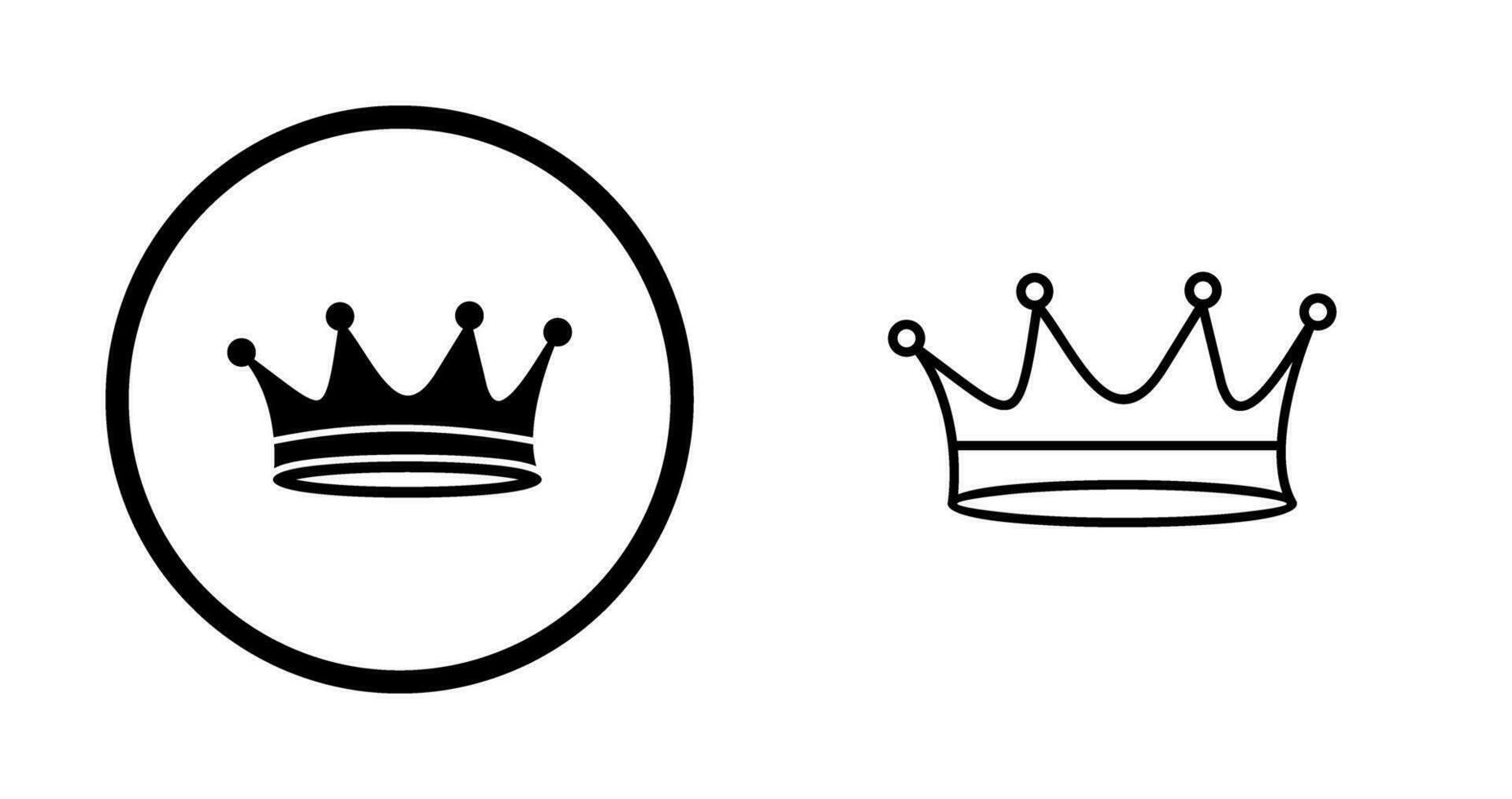 icono de vector de corona de rey