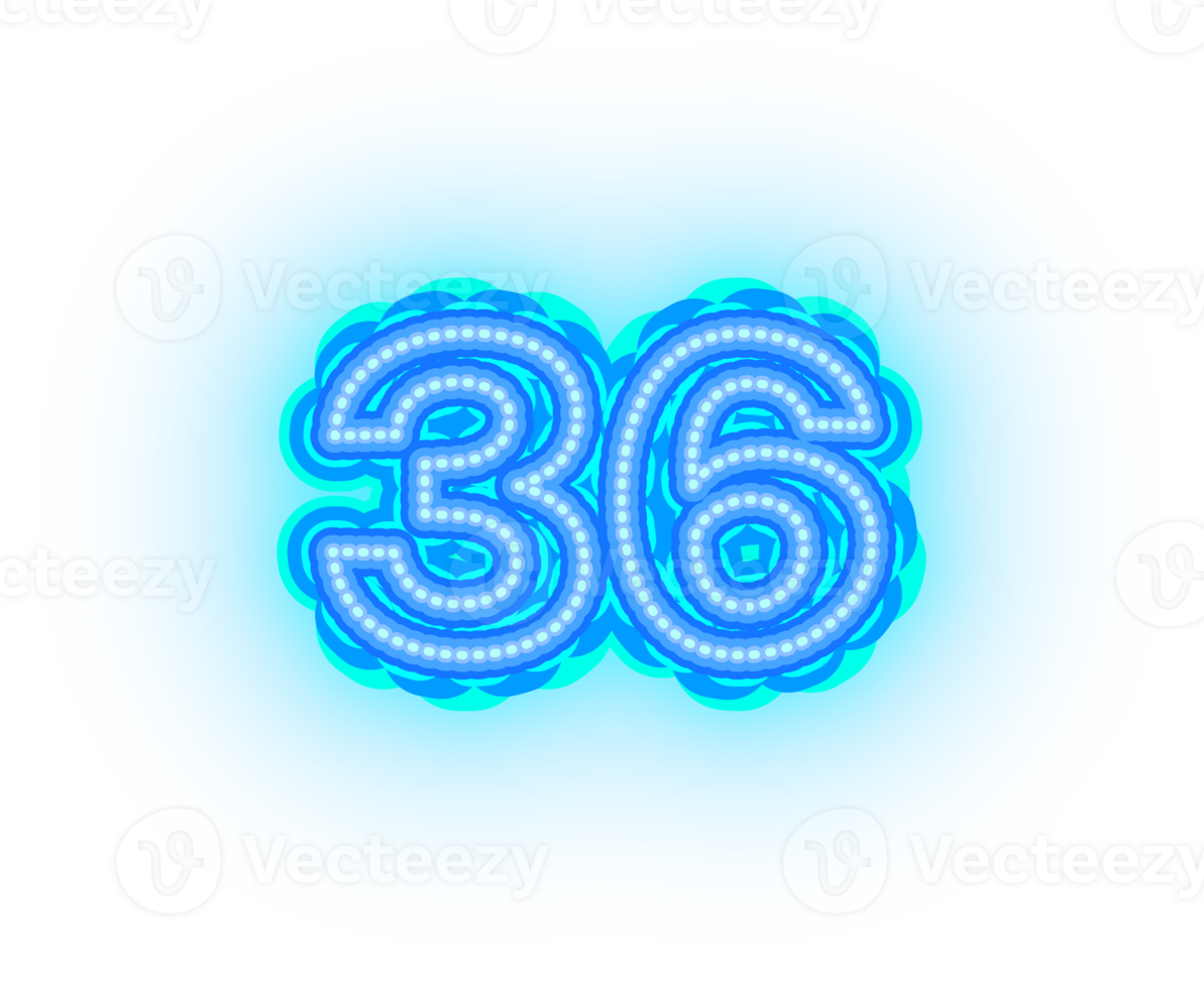 Blue Neon Number 36 33556824 PNG Blue Neon Number 36 33556824 PNG