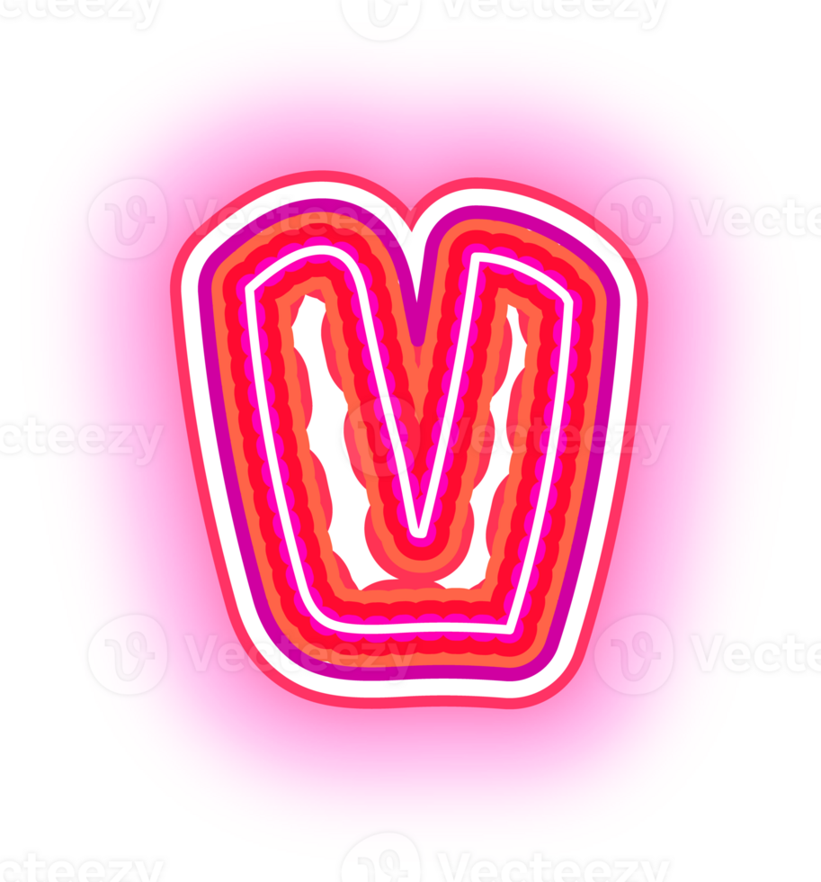 roze neon brieven v logo png