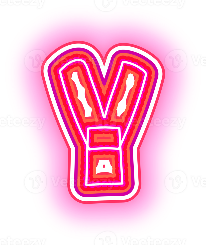 Pink Neon Letters Logo Y 33556836 Png