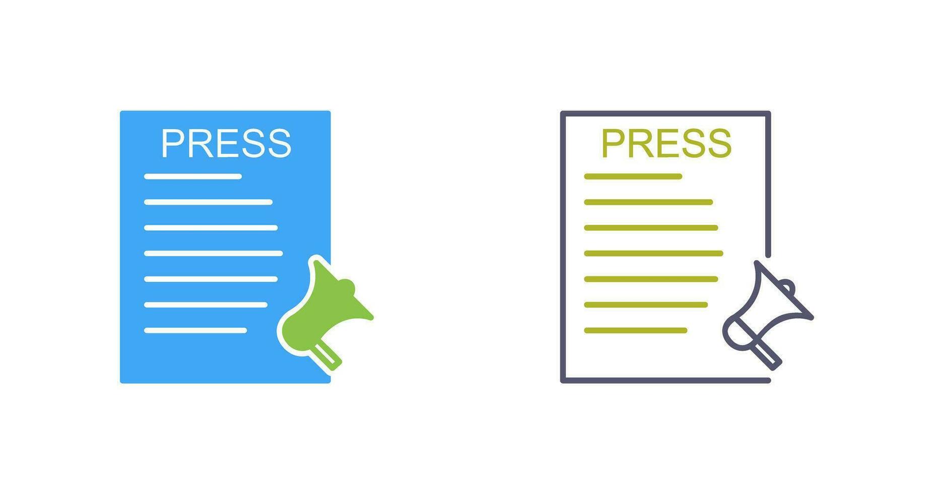 Unique Press Releases Vector Icon