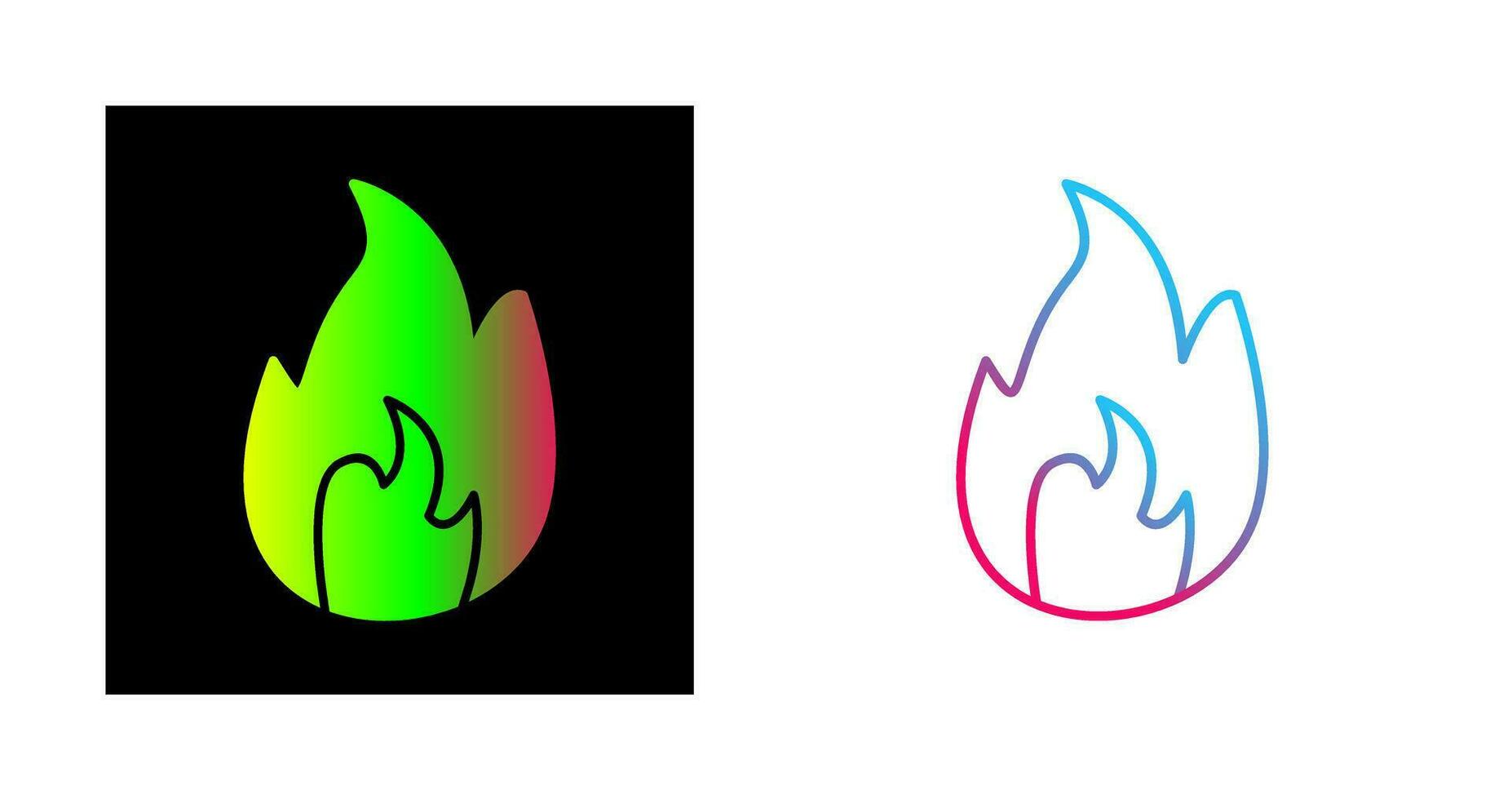 Unique Flame Vector Icon