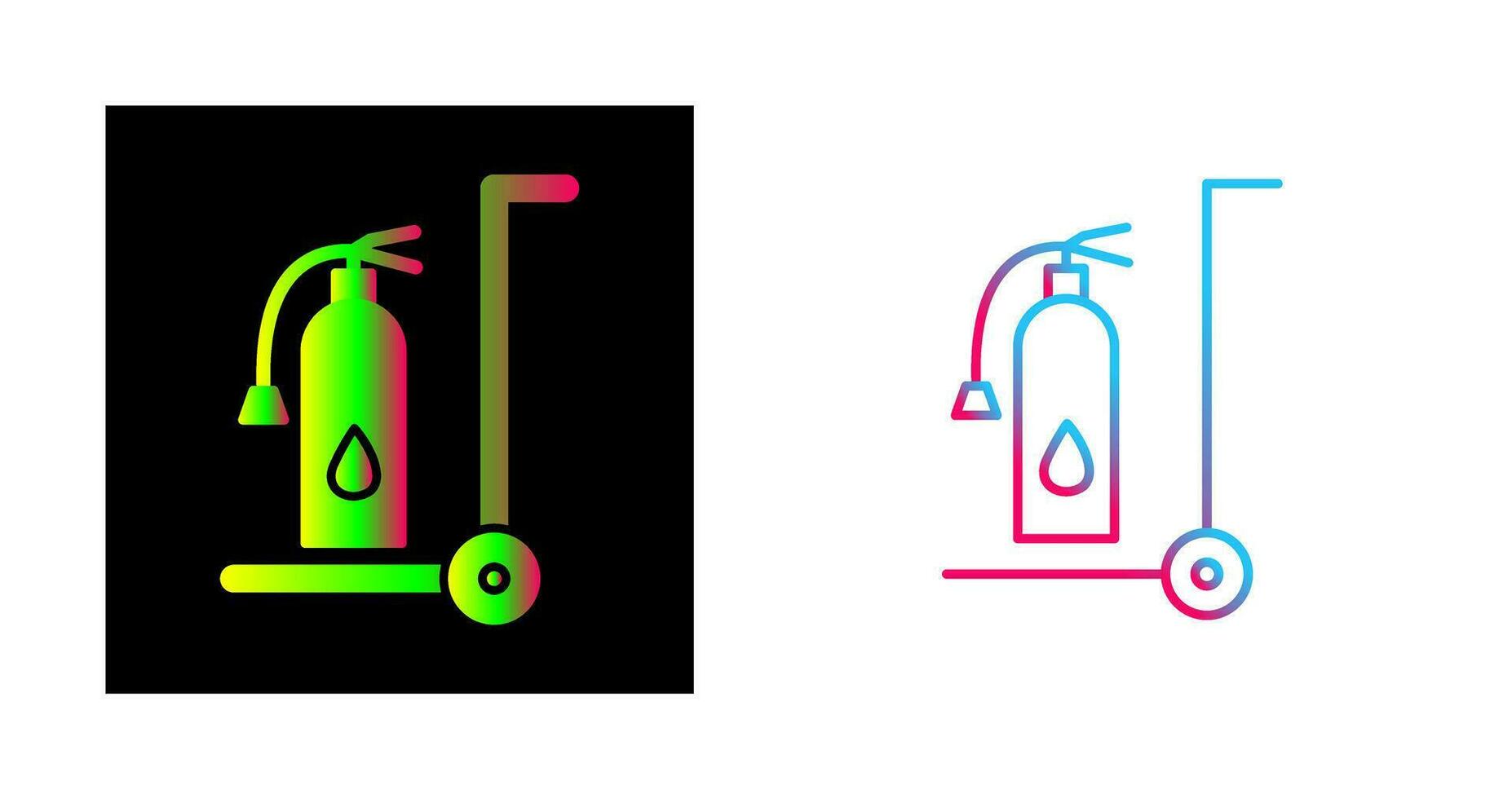 Unique Moveable Extinguisher Vector Icon