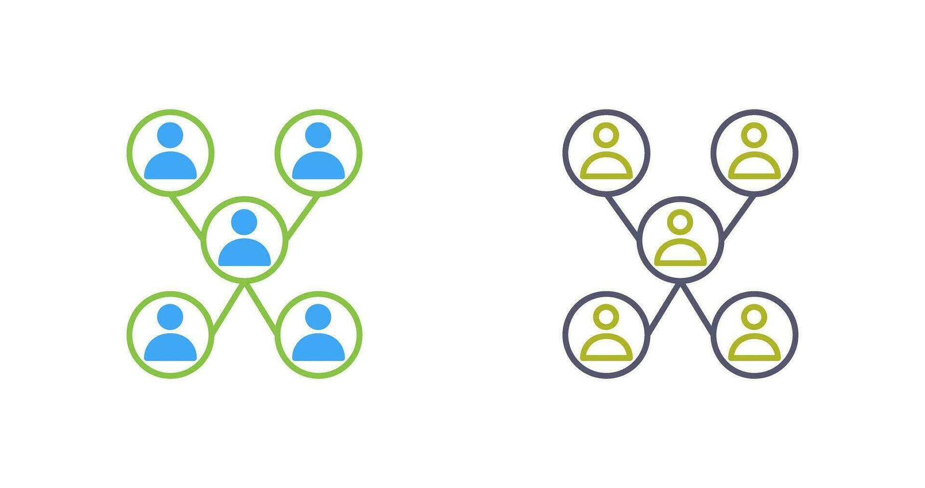 Unique Company Network Vector Icon
