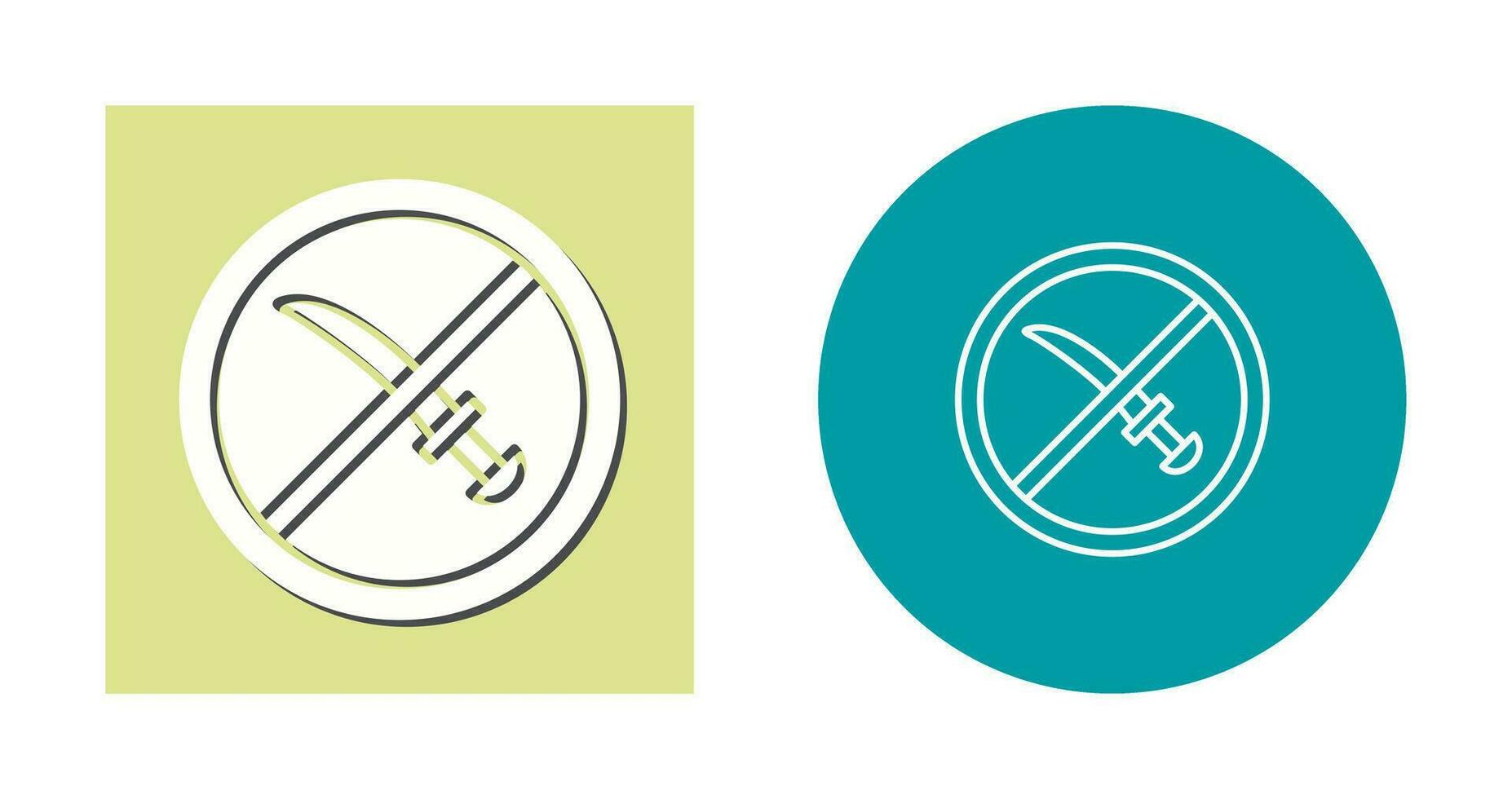 No Weapons Vector Icon