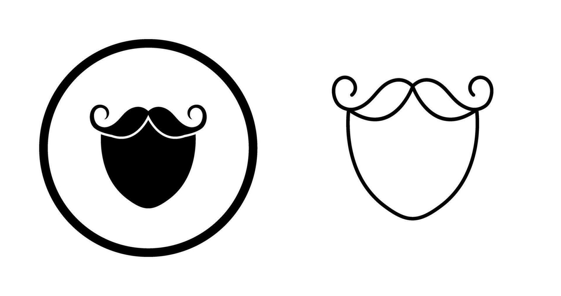 Beard and Moustache Vector Icon