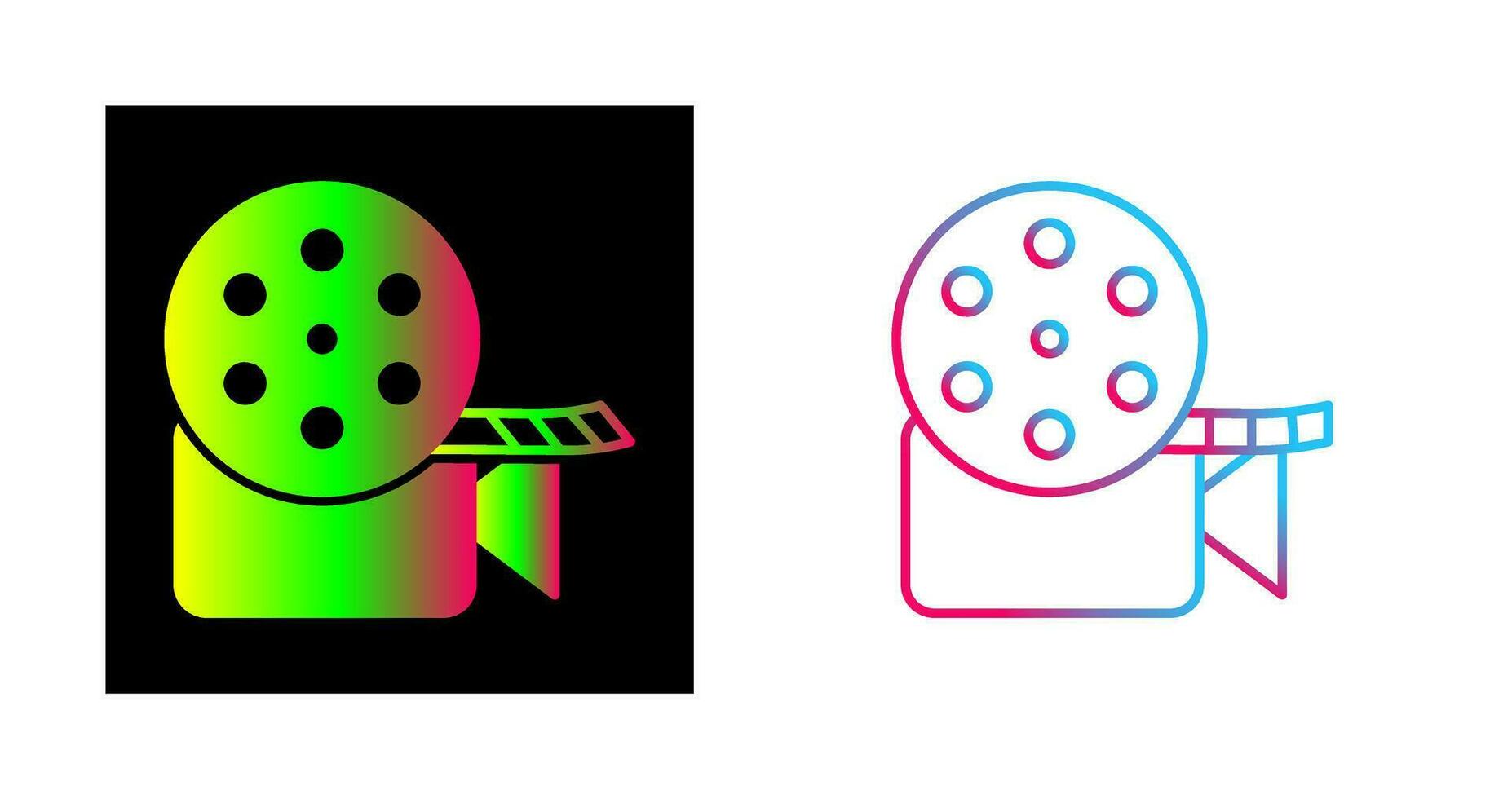 Unique Video Reel Vector Icon