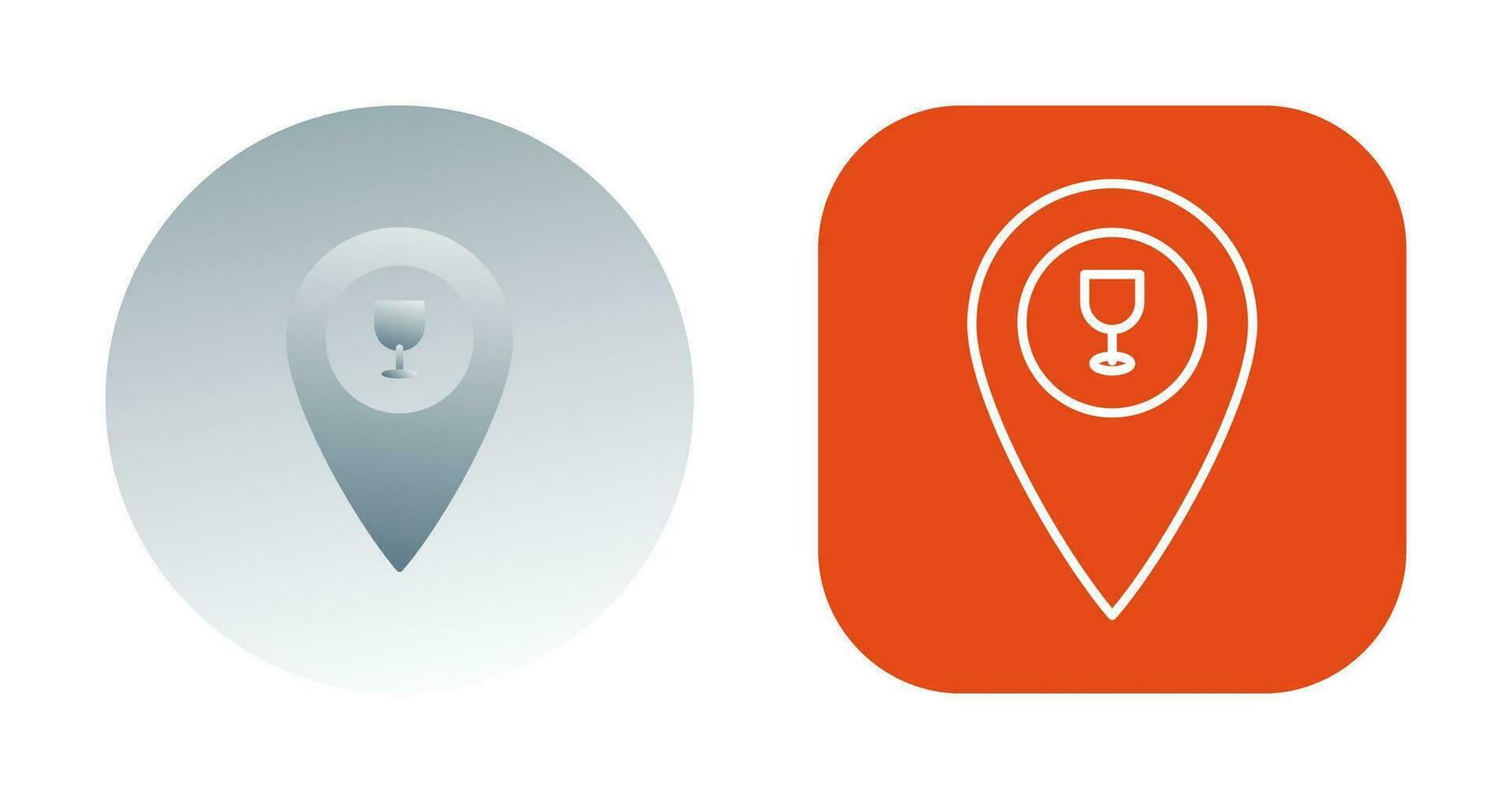 Unique Bar Location Vector Icon