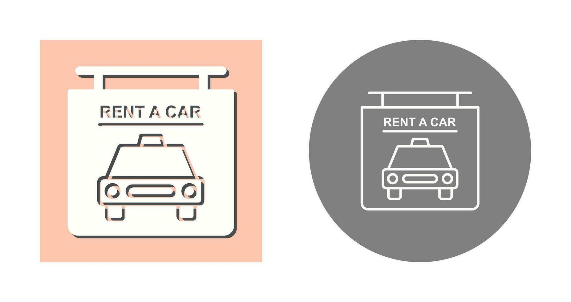Rent a Car Vector Icon