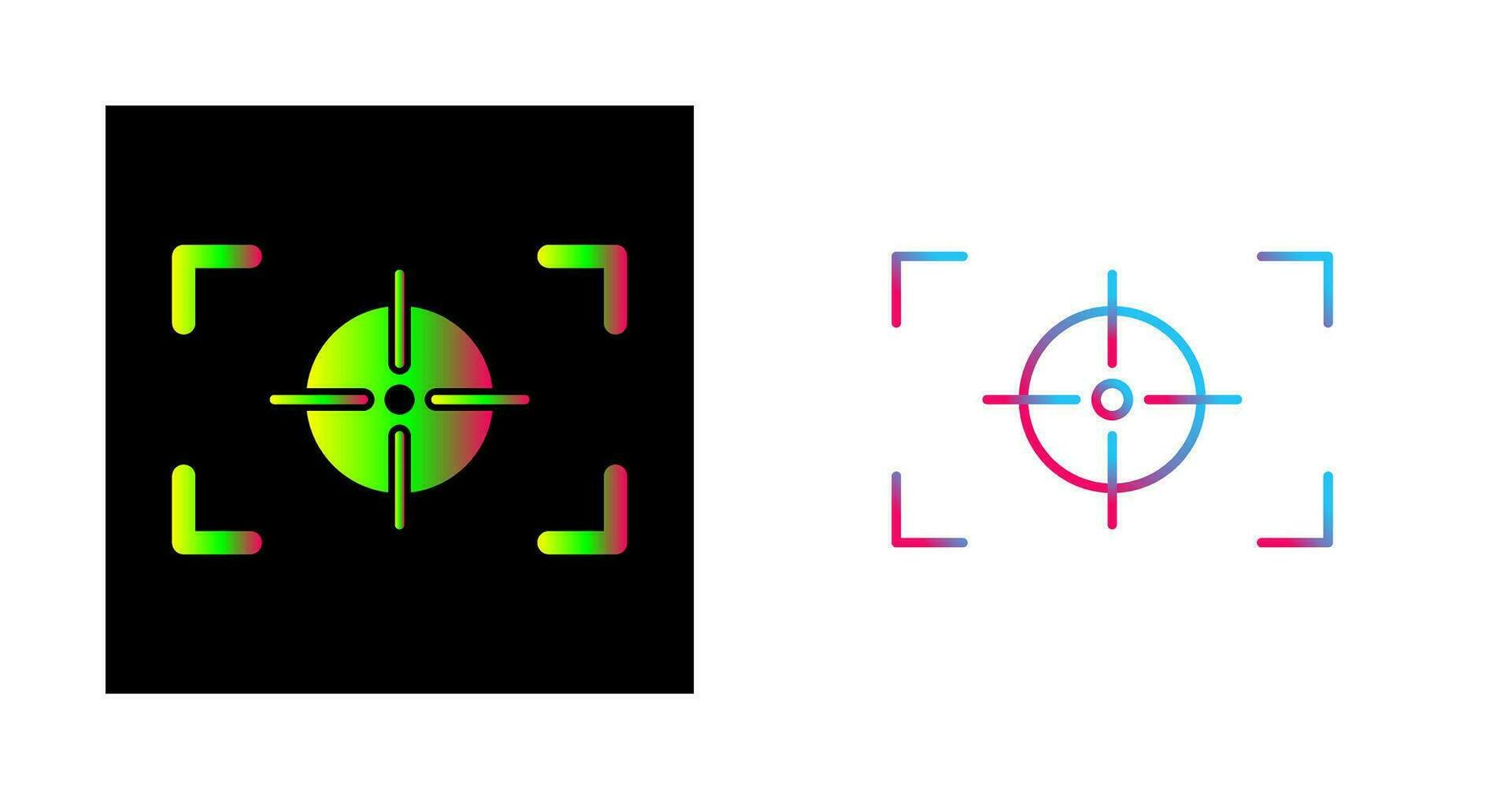 Unique Focus Horizontal Vector Icon