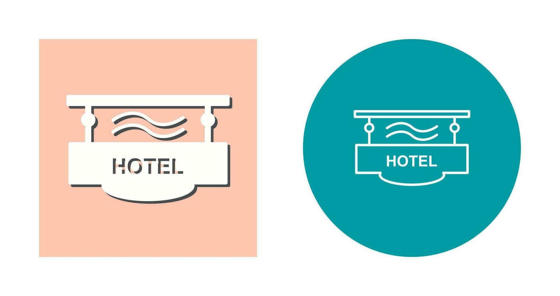 icono de vector de signo de hotel