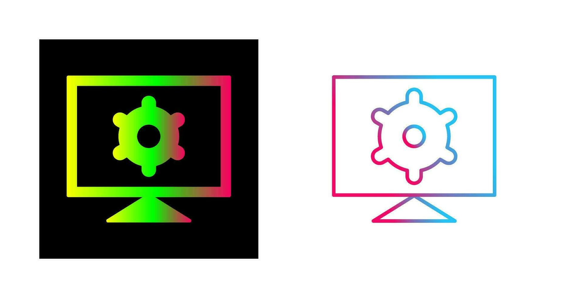 Computer Settings Vector Icon