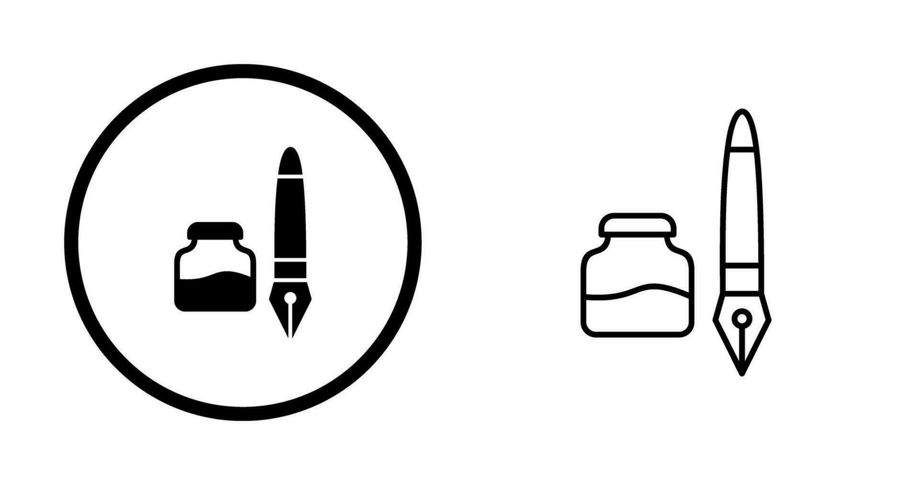 Ink and Pen Vector Icon