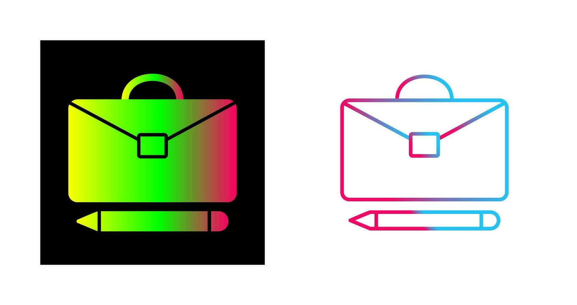 Briefcase and Pen Vector Icon