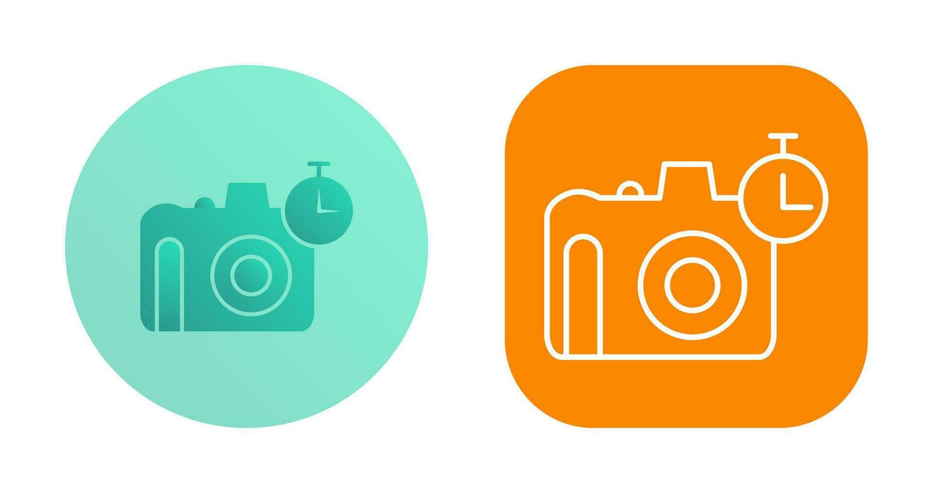 Unique Timer on Camera Vector Icon