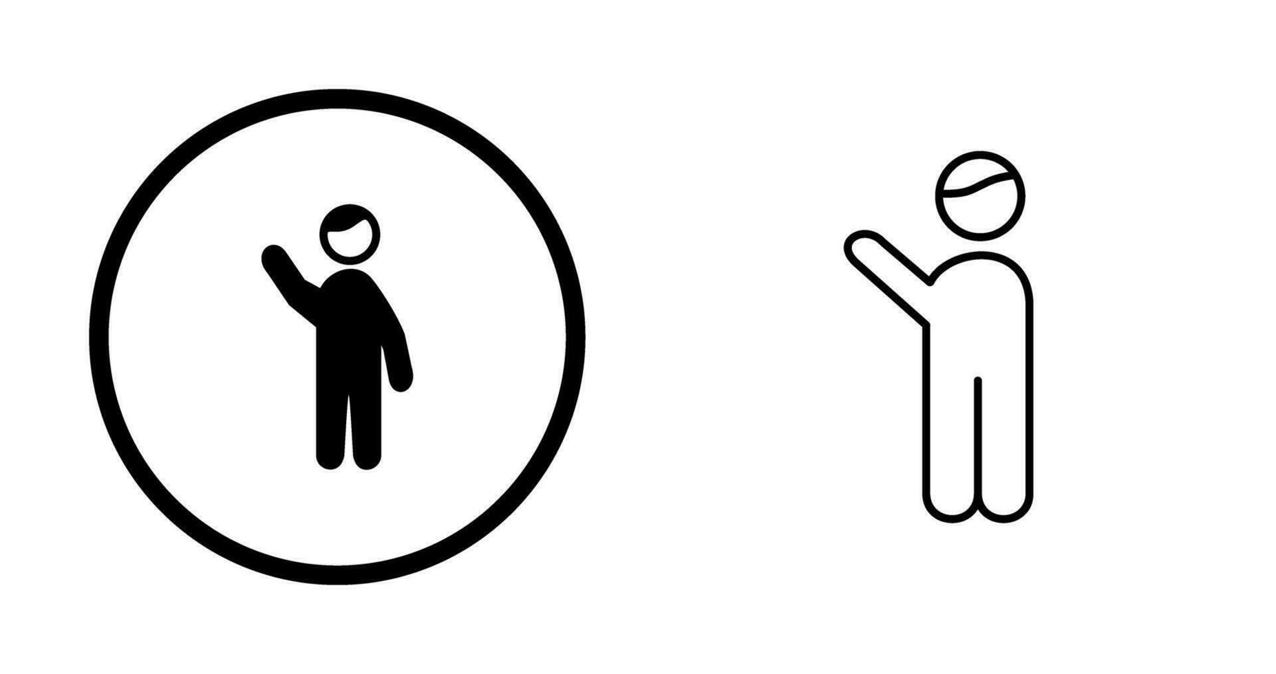 Waving to people Vector Icon