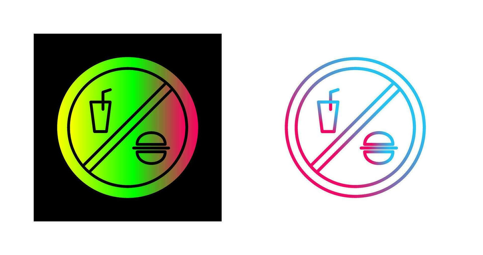 No Food or Drinks Vector Icon