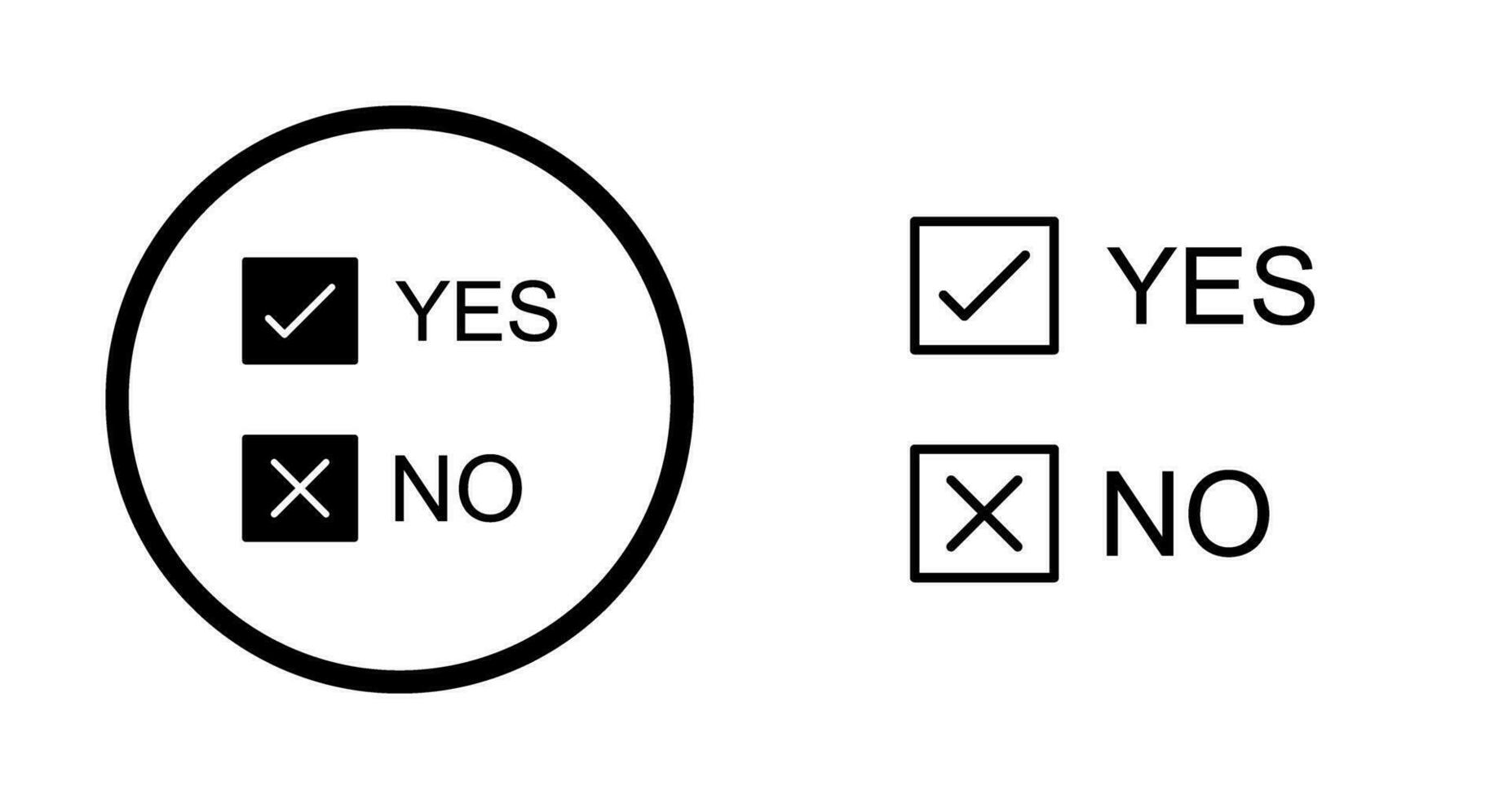 Yes No Option Vector Icon