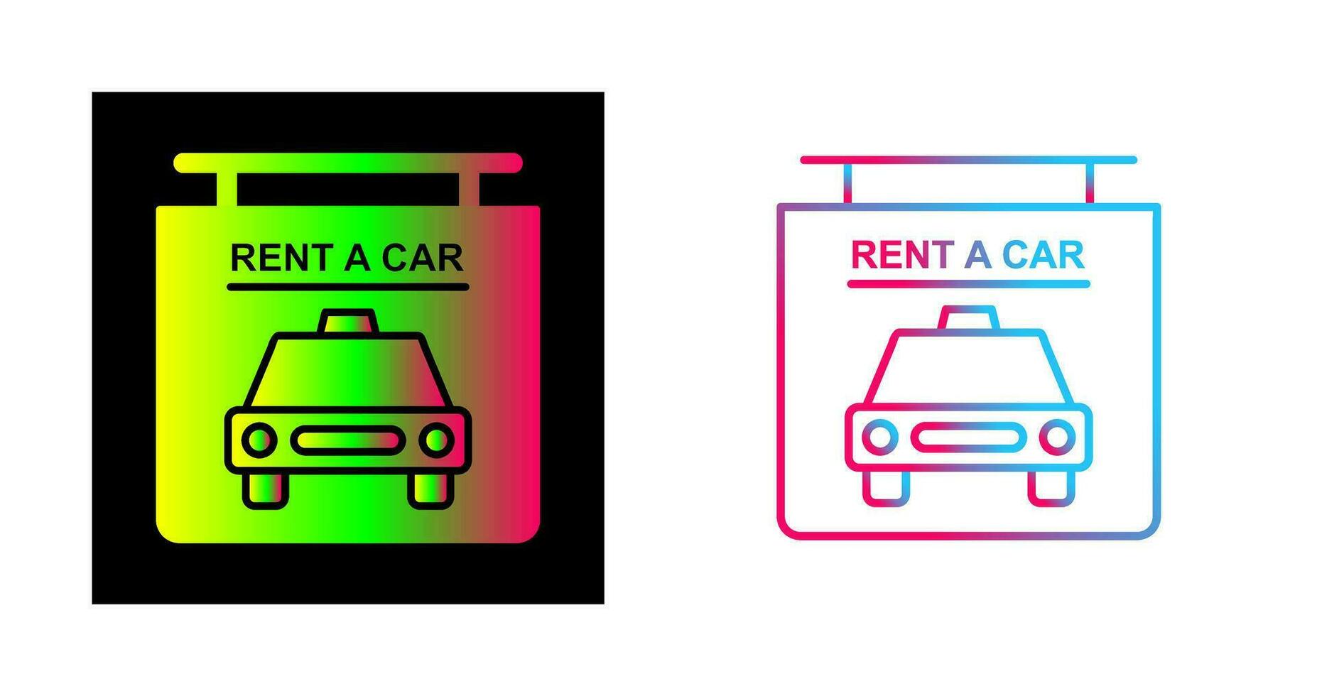 Rent a Car Vector Icon